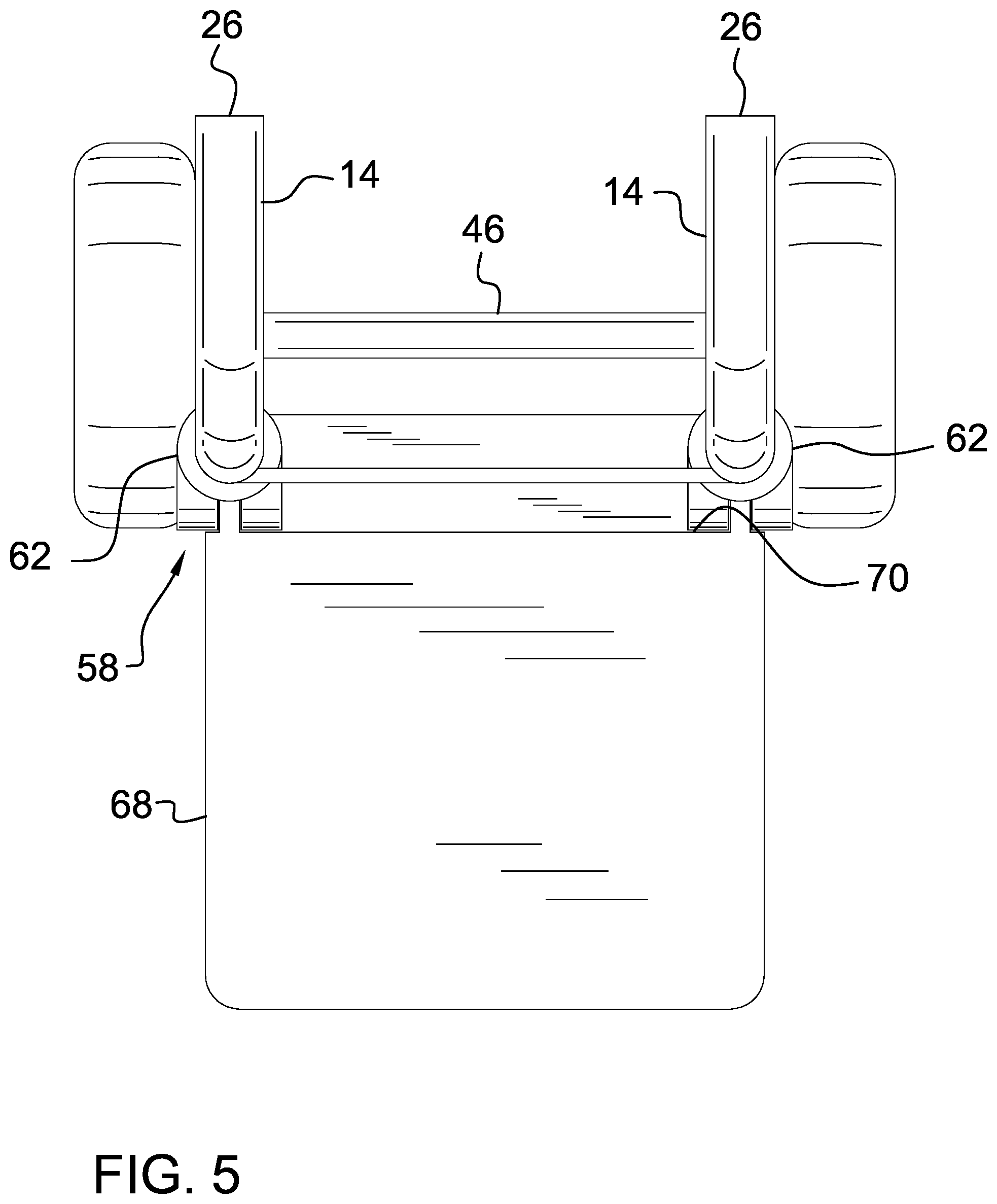 Patent US12157510 Figure 5 – Hand truck assembly