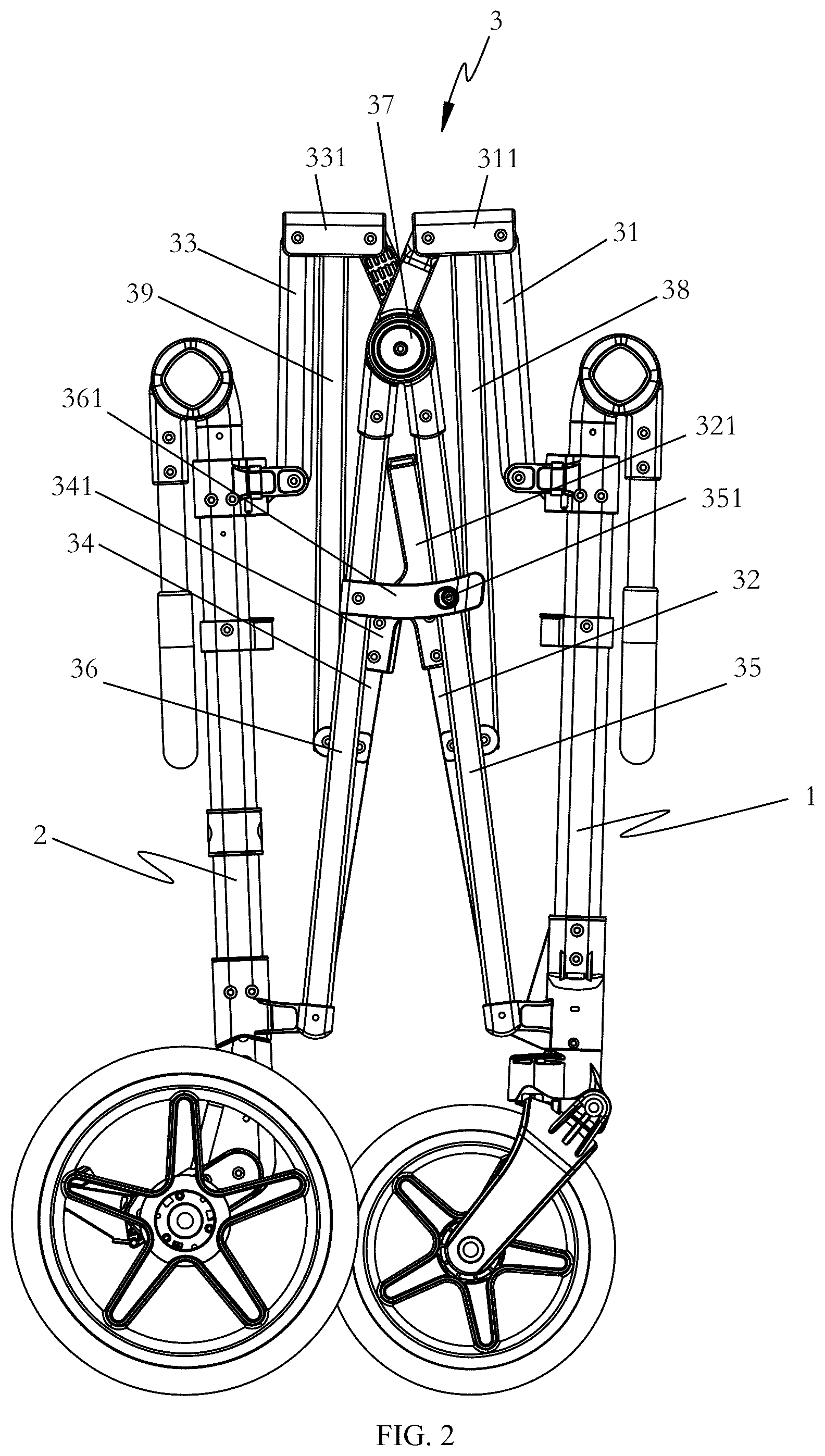 Patent US12157512 Figure 2 – Folding cart