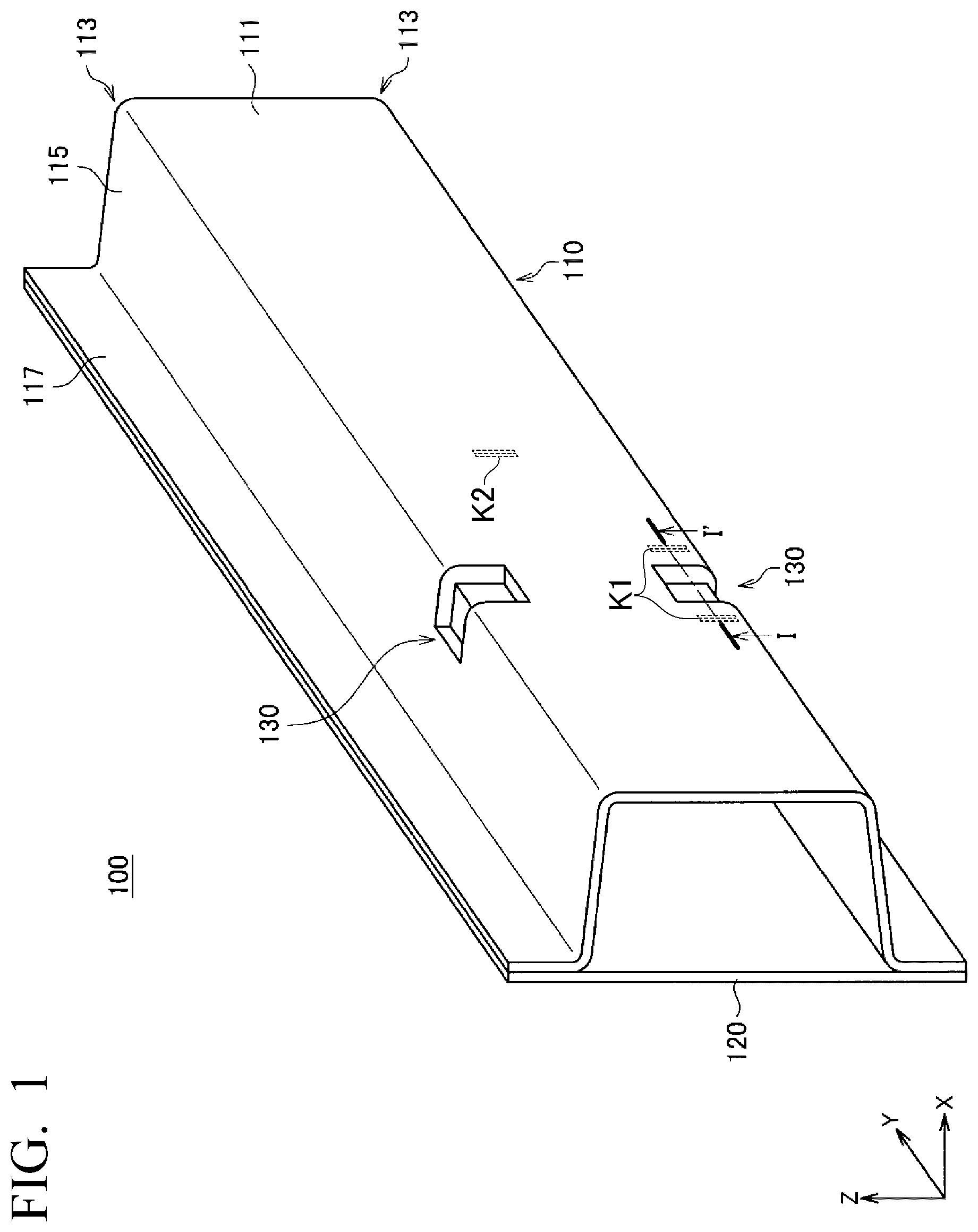 Patent US12157513 Figure 1 – Frame member and vehicle body structure