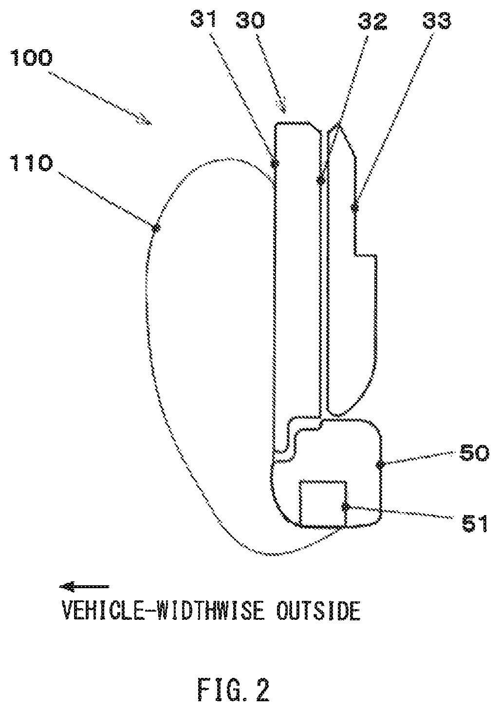 Patent US12157514 Figure 2 – Airbag device