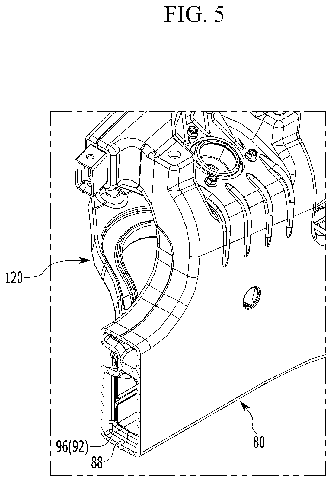 Patent US12157516 Figure 5 – Casting vehicle body structure
