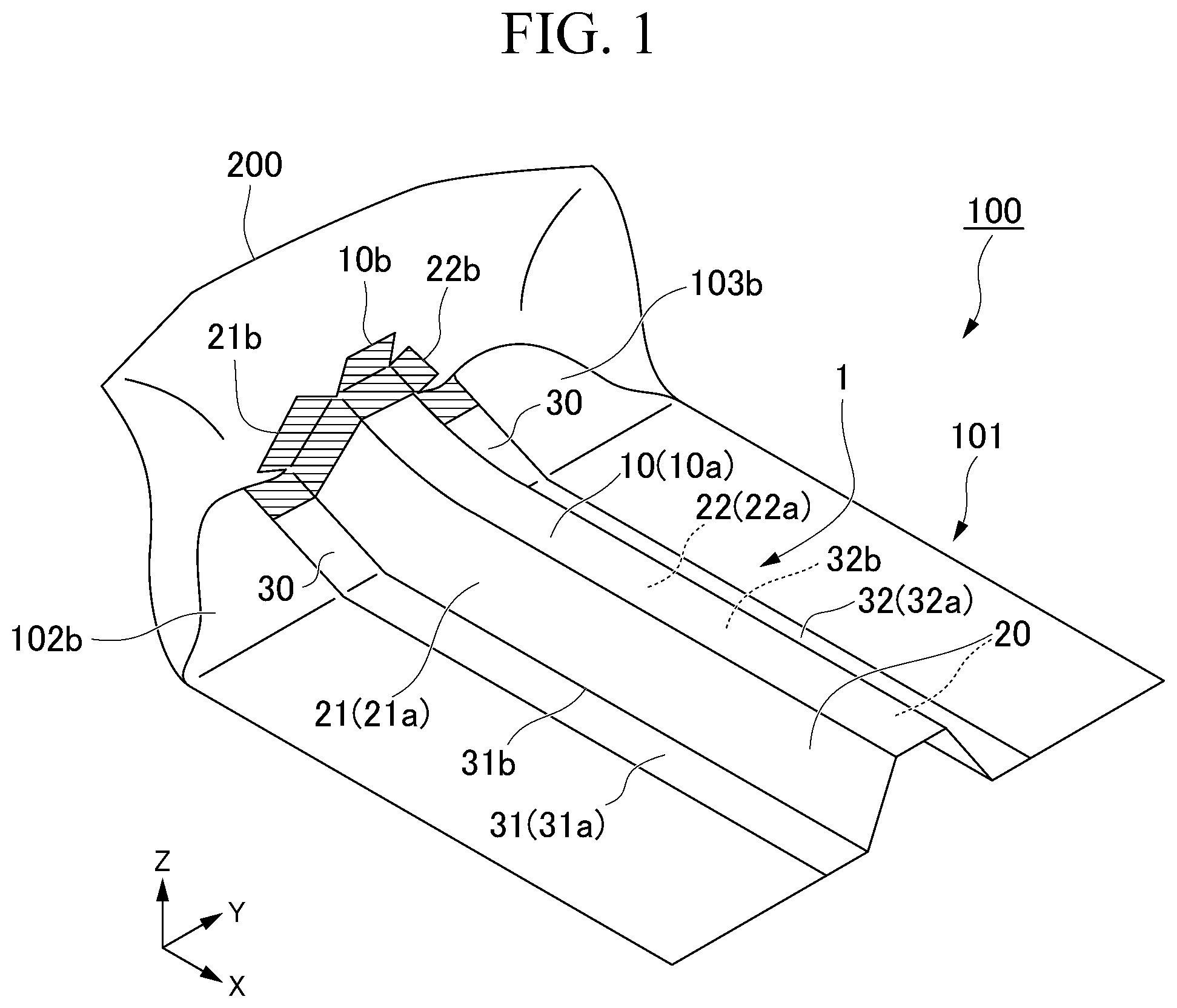 Patent US12157517 Figure 1 – Floor tunnel