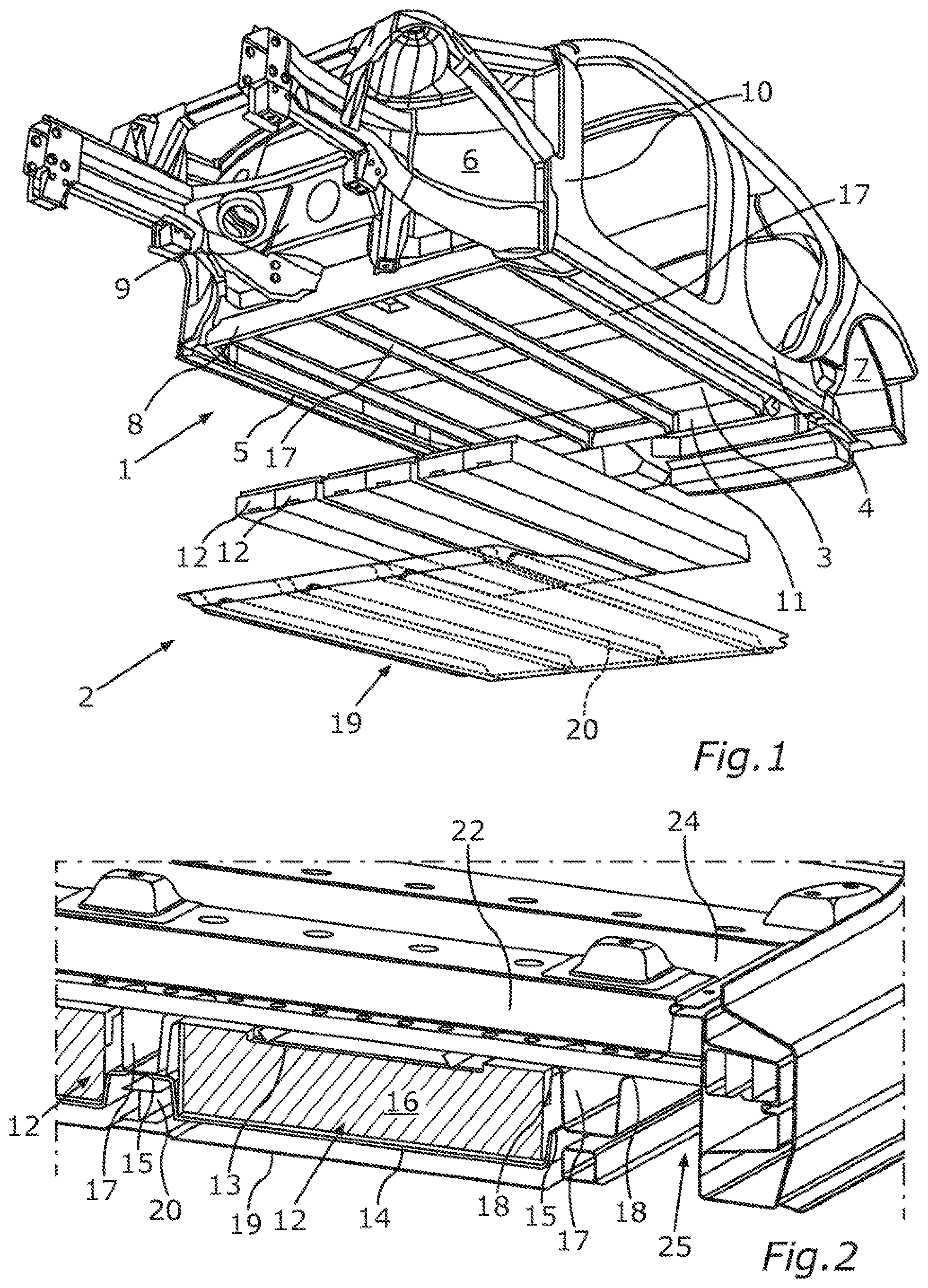 Patent US12157518 — Energy storage underbody for a motor car body-in-white — Figure 1