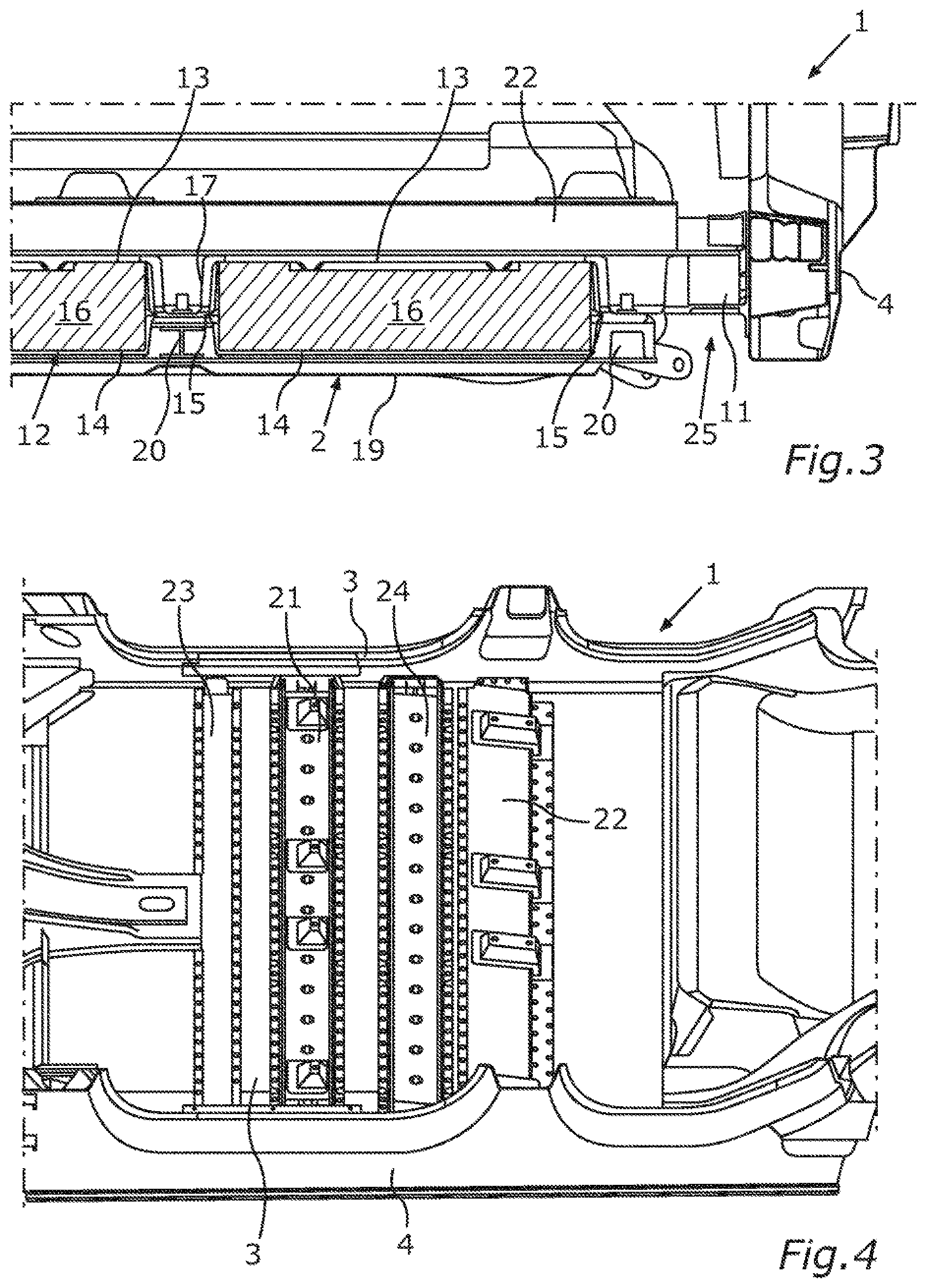 Patent US12157518 Figure 2 – Energy storage underbody for a motor car body-in-white