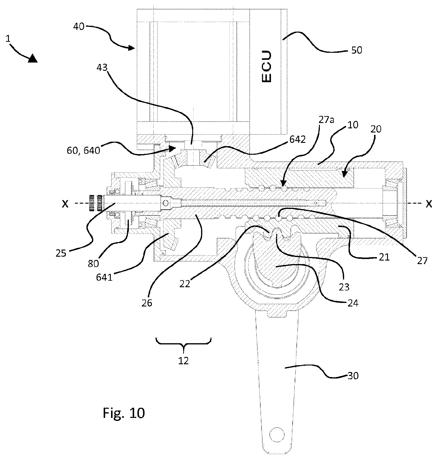 Patent US12157519 Figure 10 – Recirculating-ball steering system