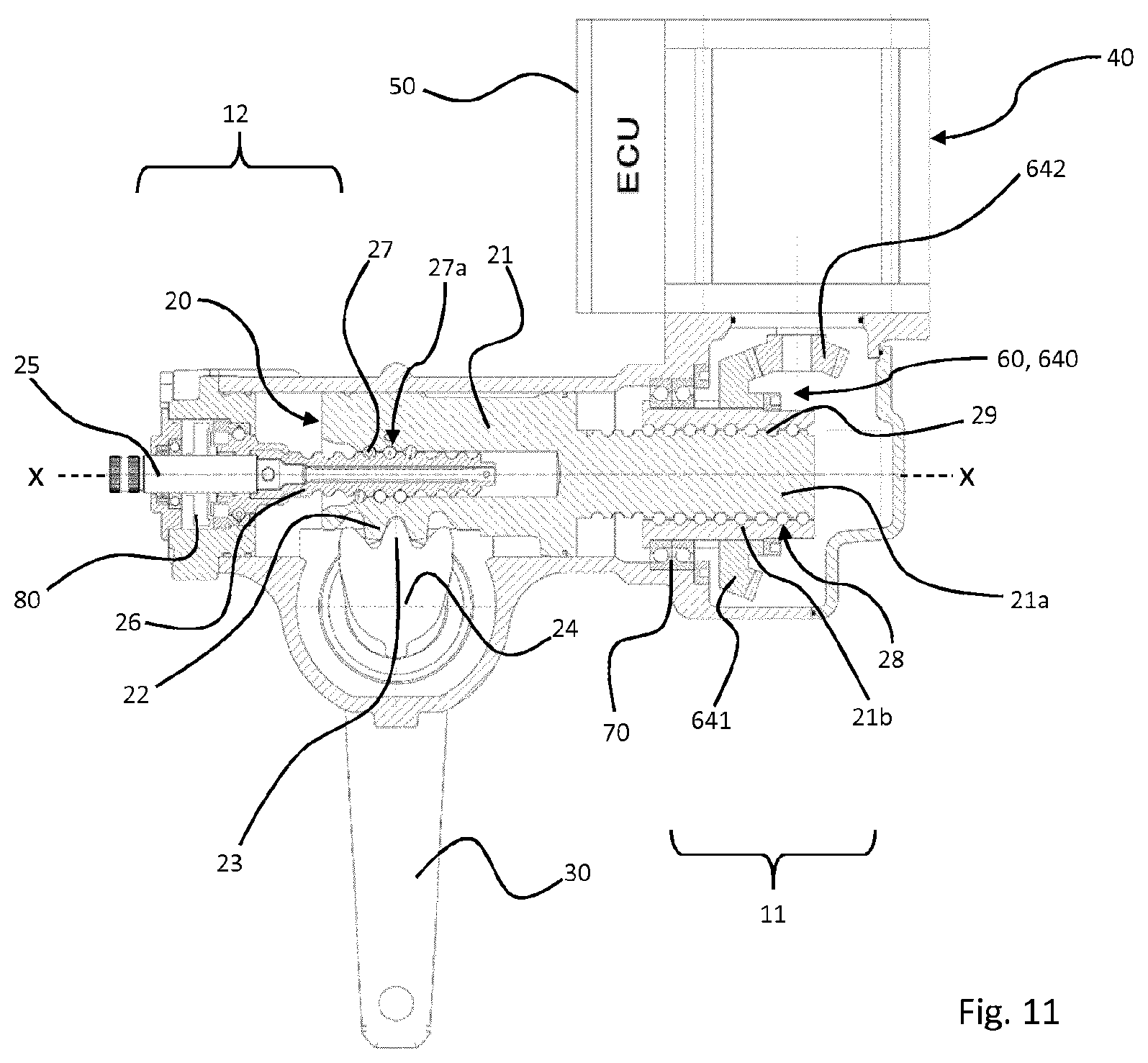 Patent US12157519 Figure 11 – Recirculating-ball steering system