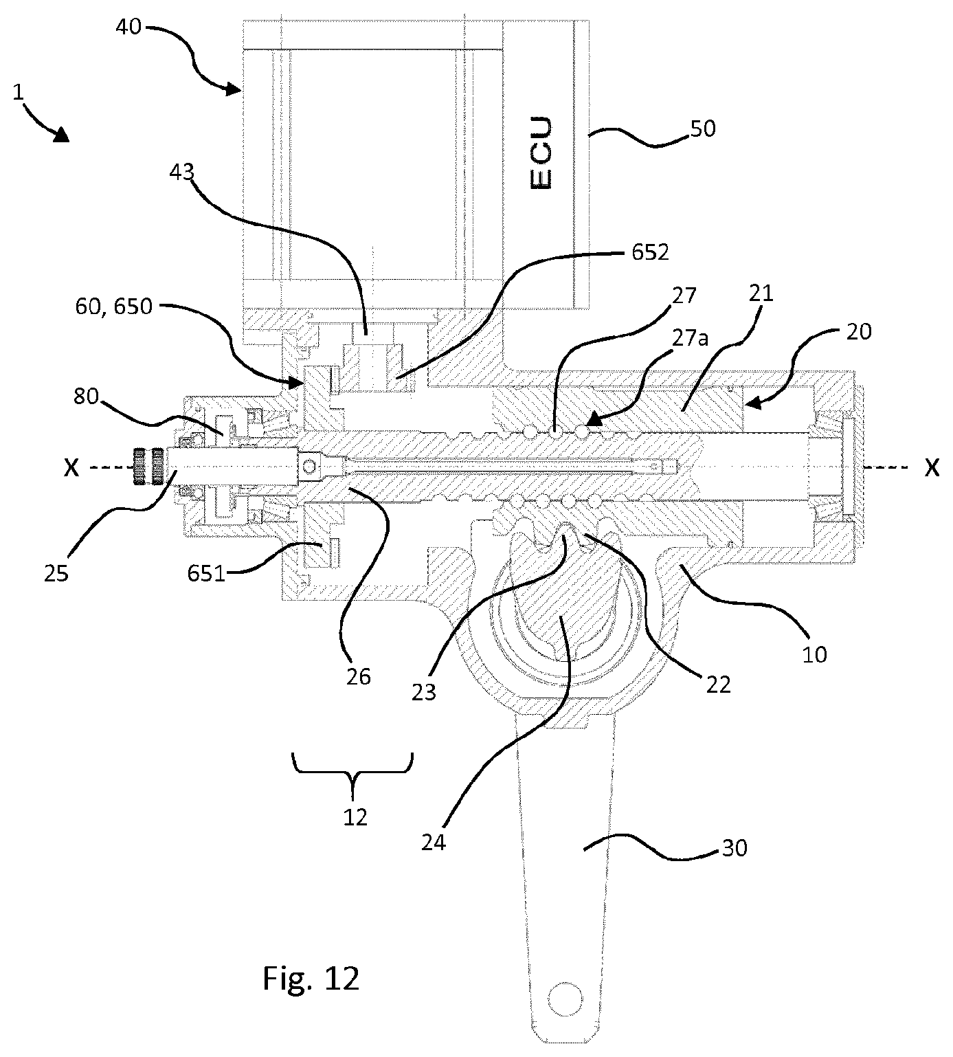 Patent US12157519 Figure 12 – Recirculating-ball steering system