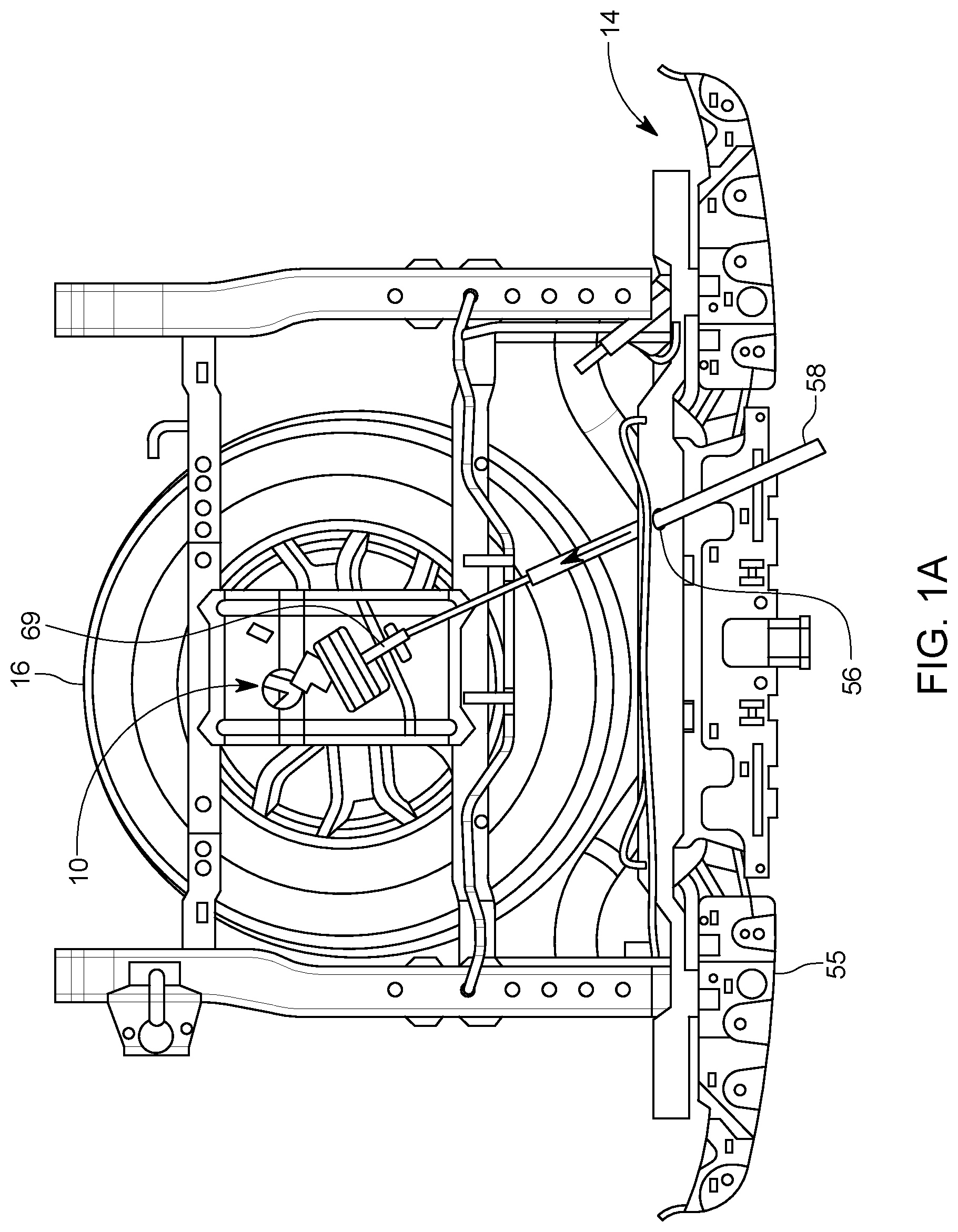 Patent US12157520 Figure 1 – Tire hoist system