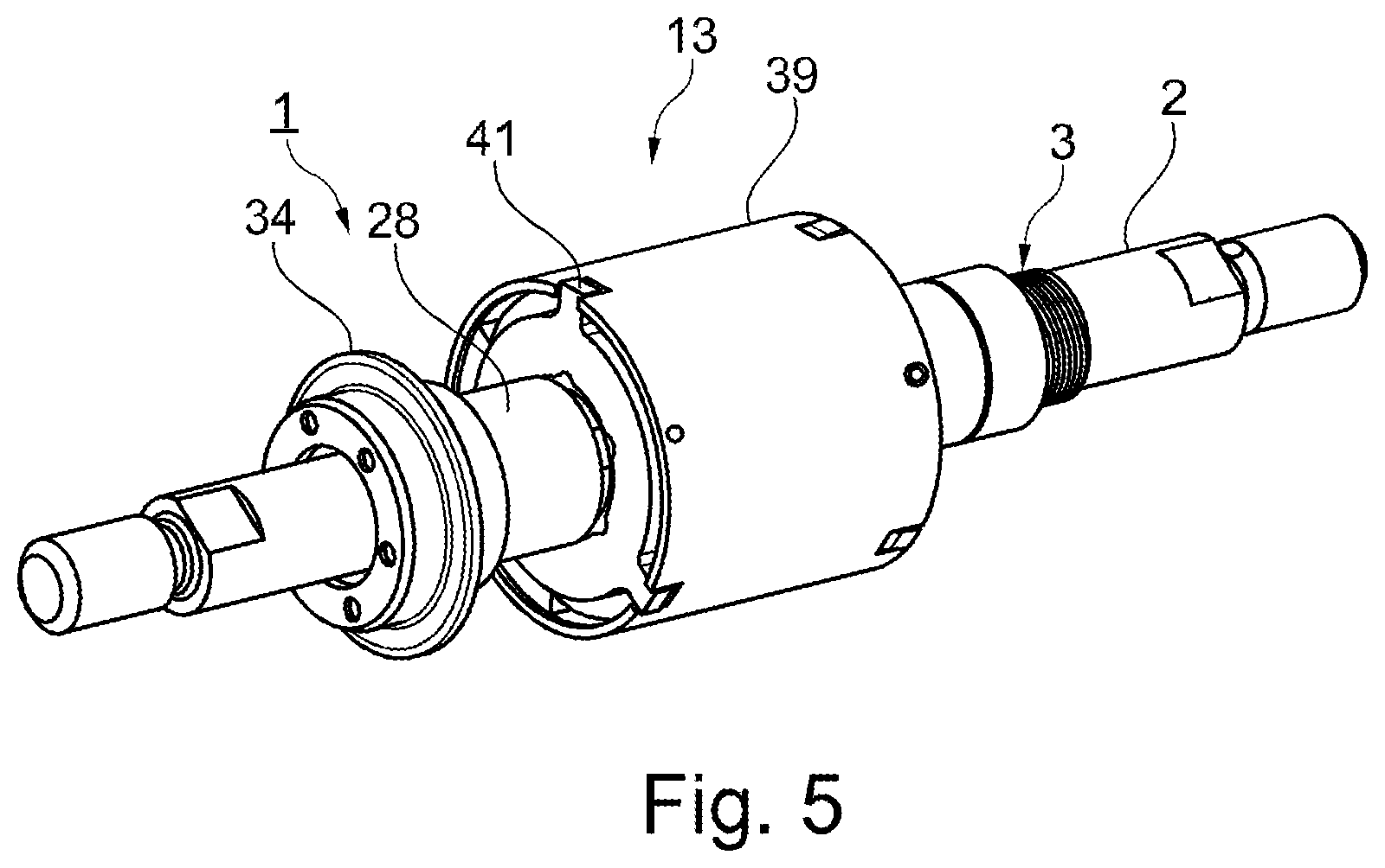 Patent US12157522 Figure 4 – Electromechanical actuator and rear-axle steering system