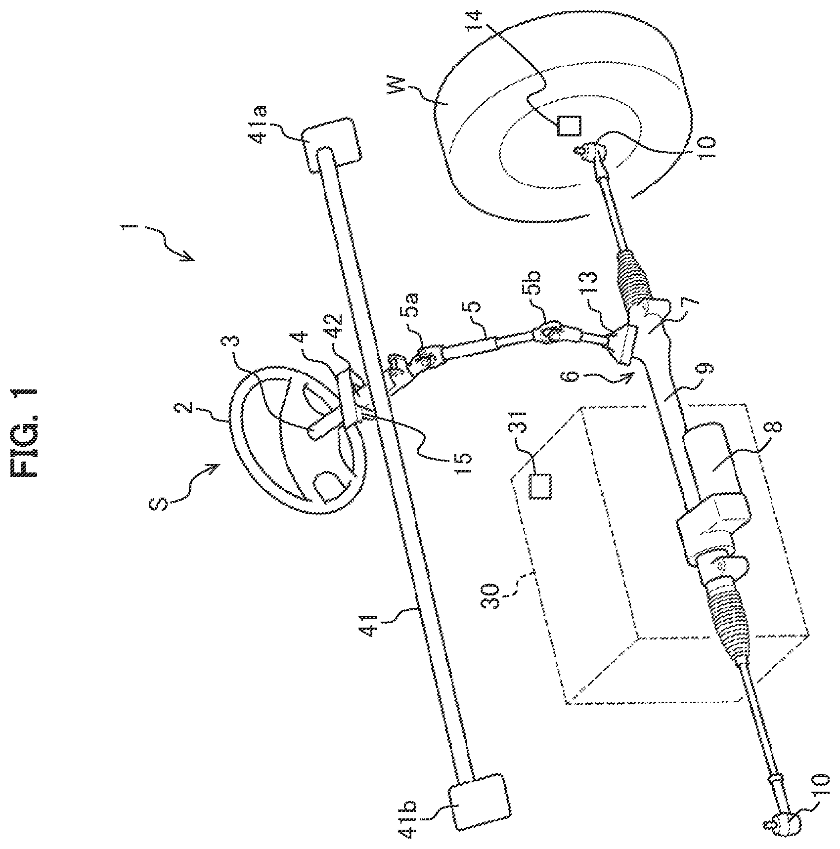 Patent US12157525 Figure 1 – Vibration reducing for power steering inversely proportional to the steering angle