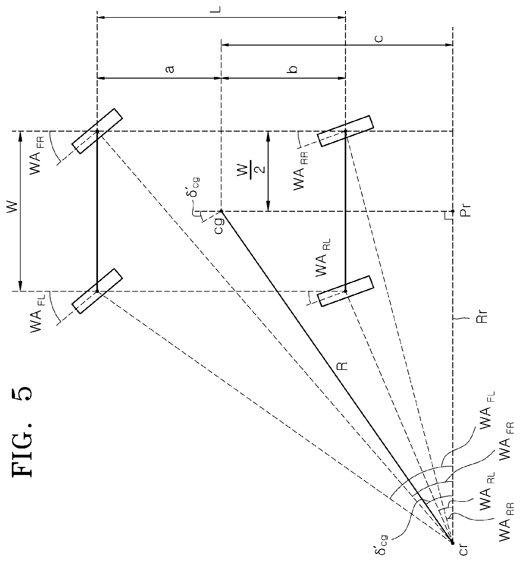 Patent US12157526 Figure 5 – Four-wheel steering control apparatus and method