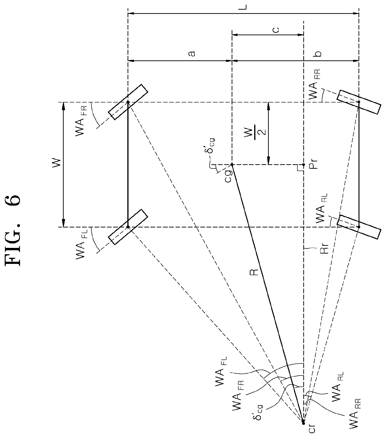 Patent US12157526 Figure 6 – Four-wheel steering control apparatus and method