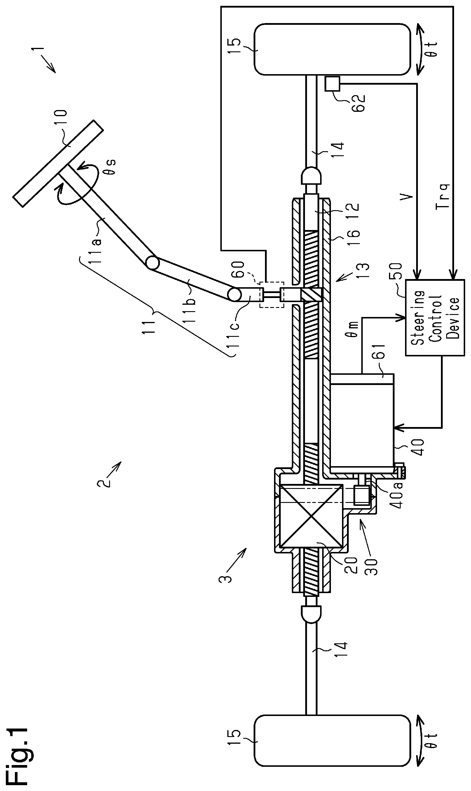 Patent US12157527 Figure 1 – Steering control device