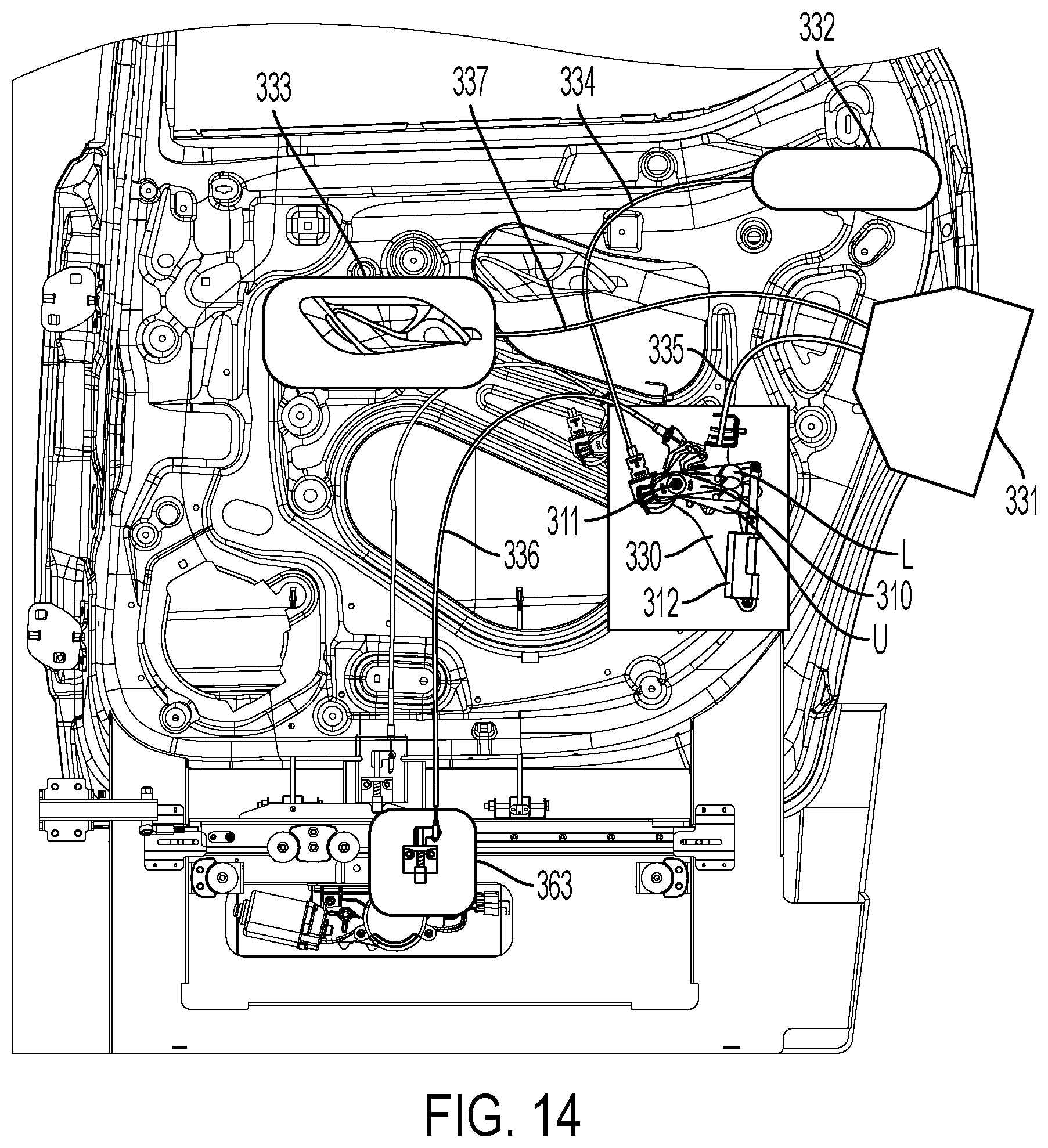 Patent US12157529 Figure 9 – Wheelchair accessible vehicle having a swing door and modification methods therefor
