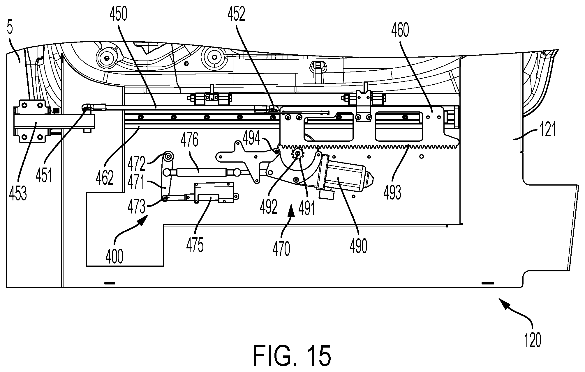 Patent US12157529 Figure 10 – Wheelchair accessible vehicle having a swing door and modification methods therefor