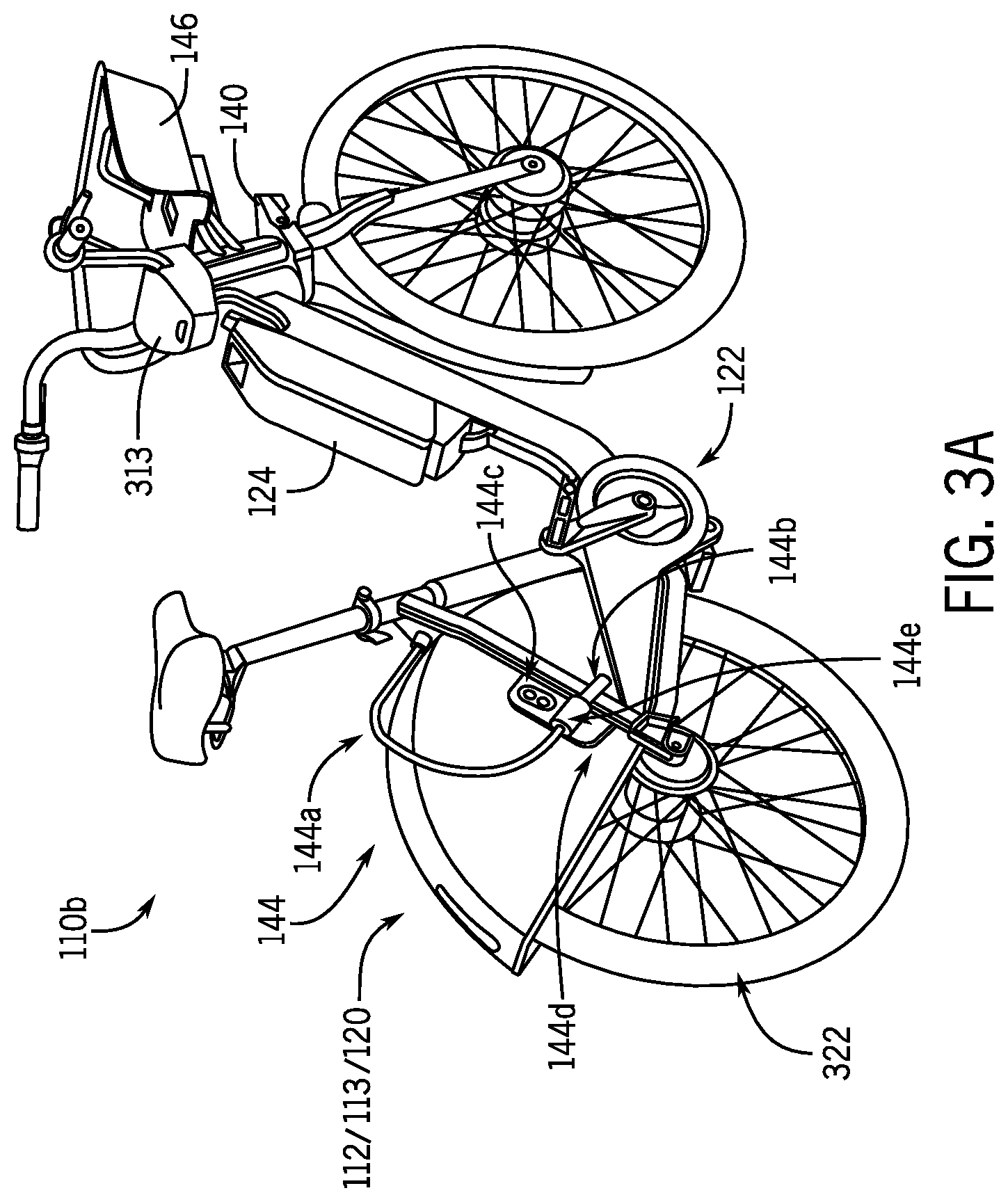 Patent US12157530 Figure 3 – Micromobility transit vehicle lock-to mechanism systems and methods