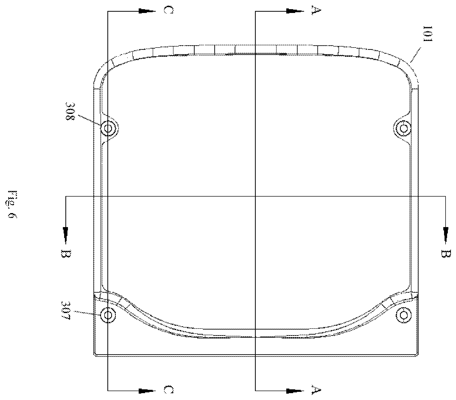 Patent US12157534 Figure 5 – Cushioned footpad with reinforcing support structure