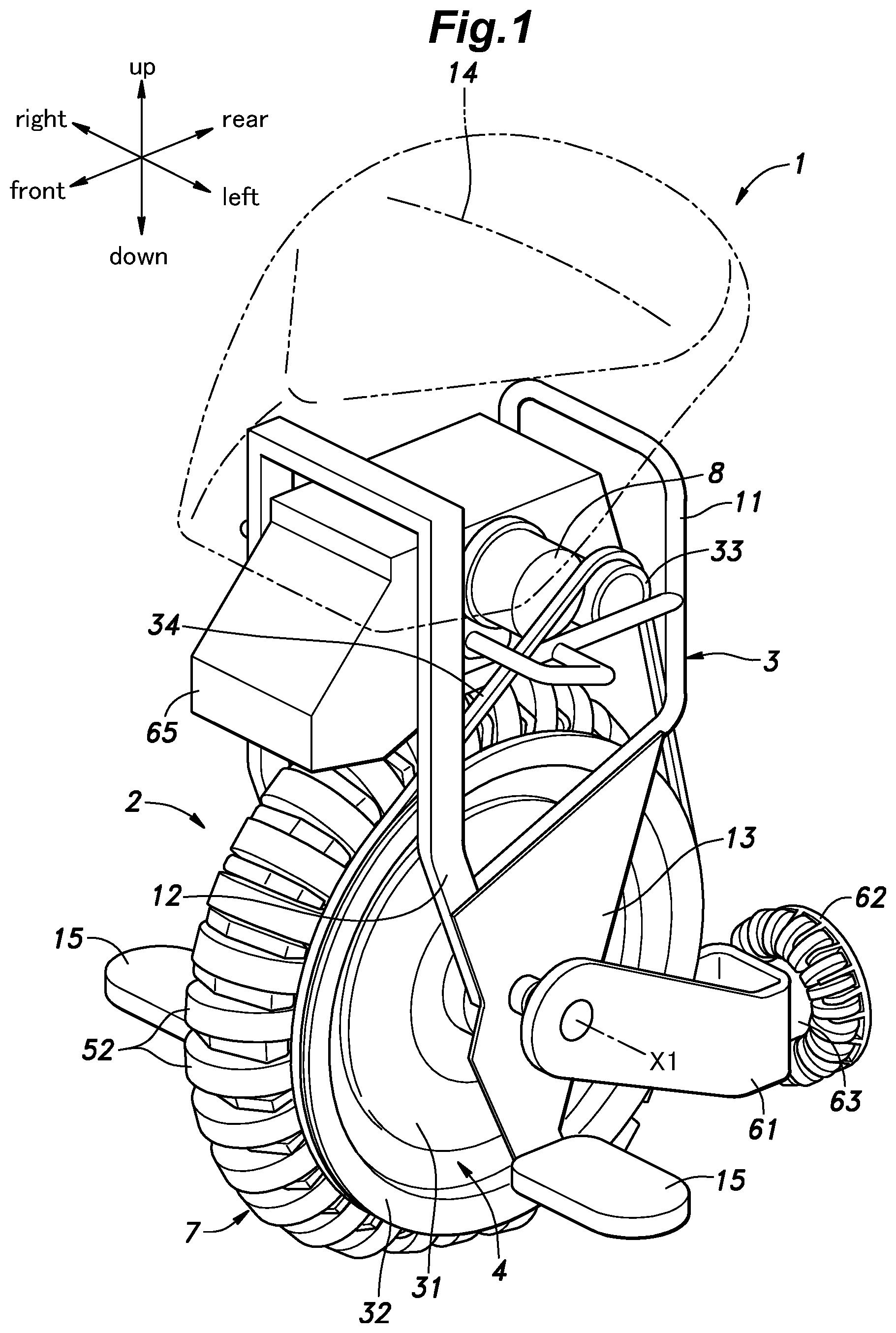 Patent US12157535 Figure 1 – Frictional drive unit