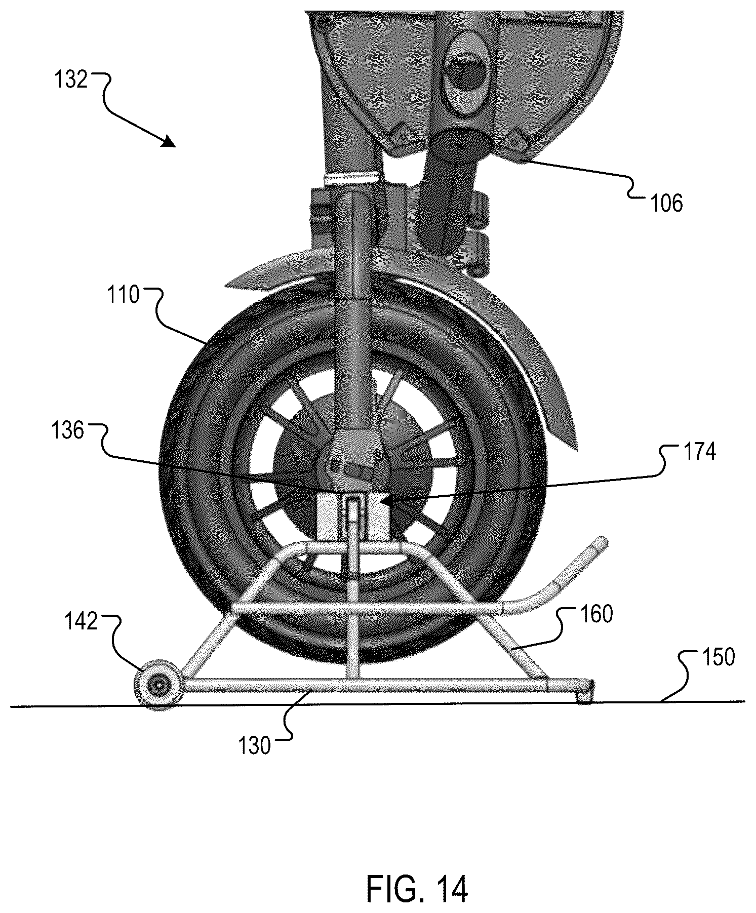 Patent US12157536 Figure 9 – Portable conveyance with dual function rack and stand