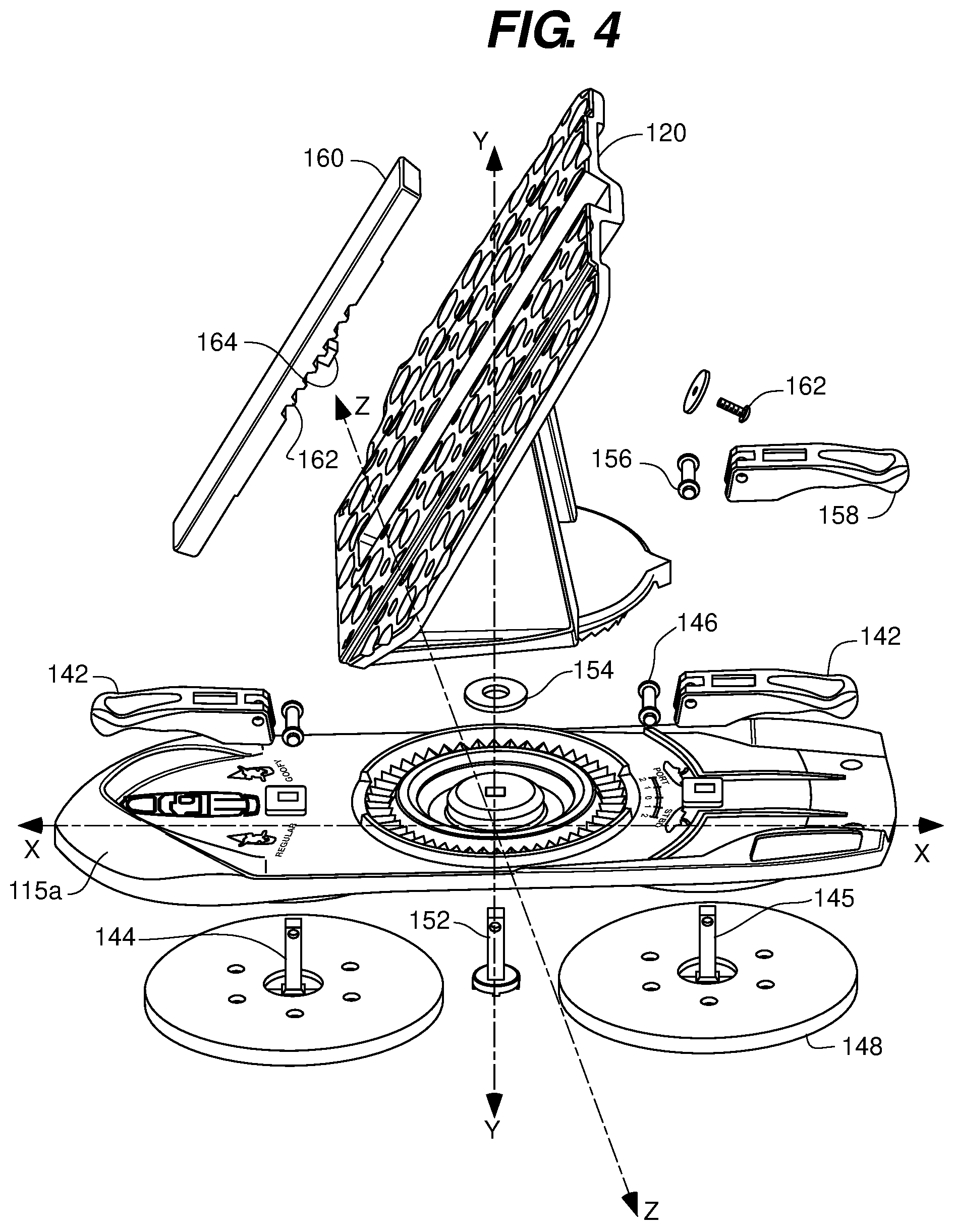 Patent US12157543 Figure 6 – Adjustable water flow deflection device for a watercraft and methods of use