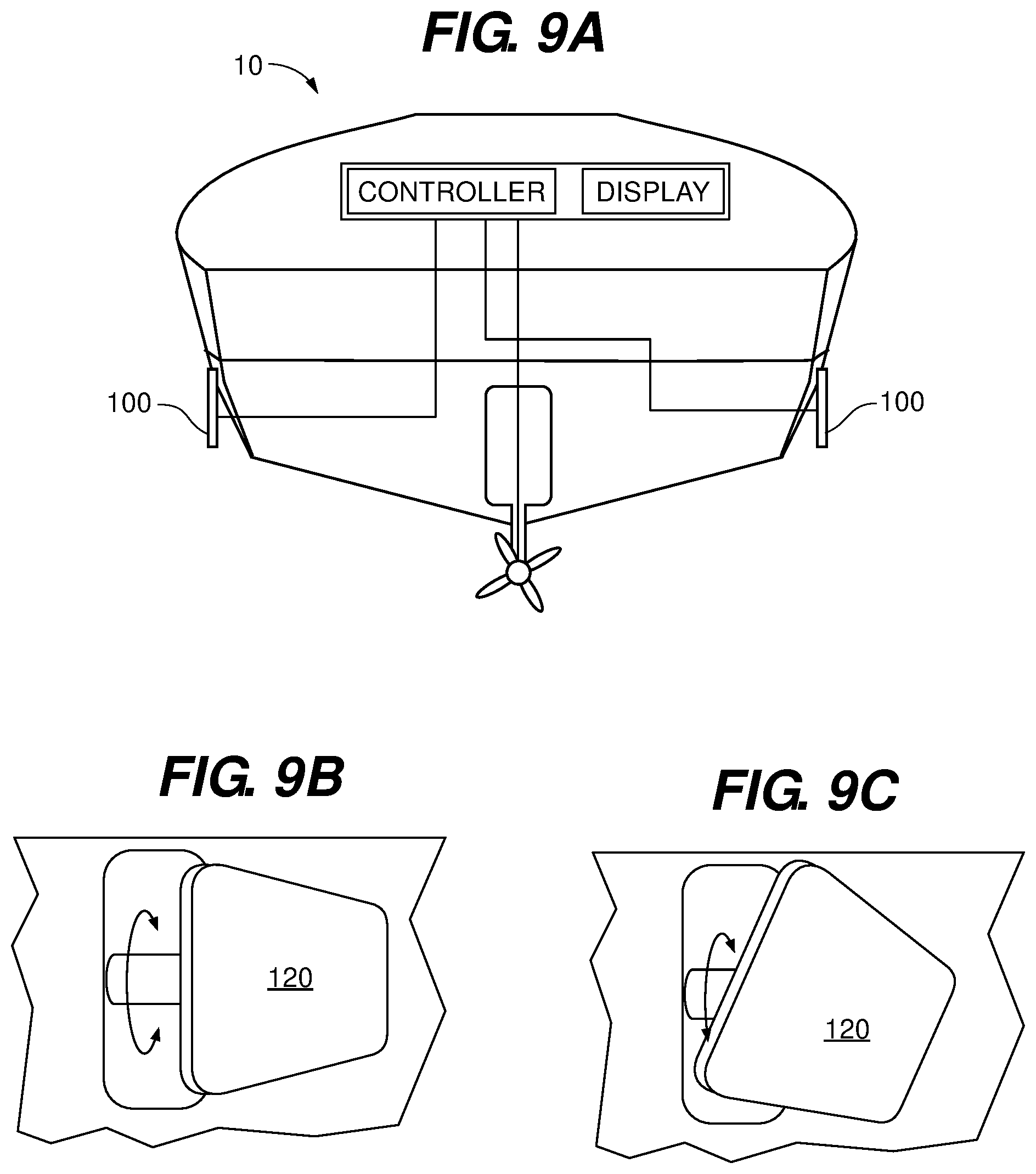 Patent US12157543 Figure 14 – Adjustable water flow deflection device for a watercraft and methods of use