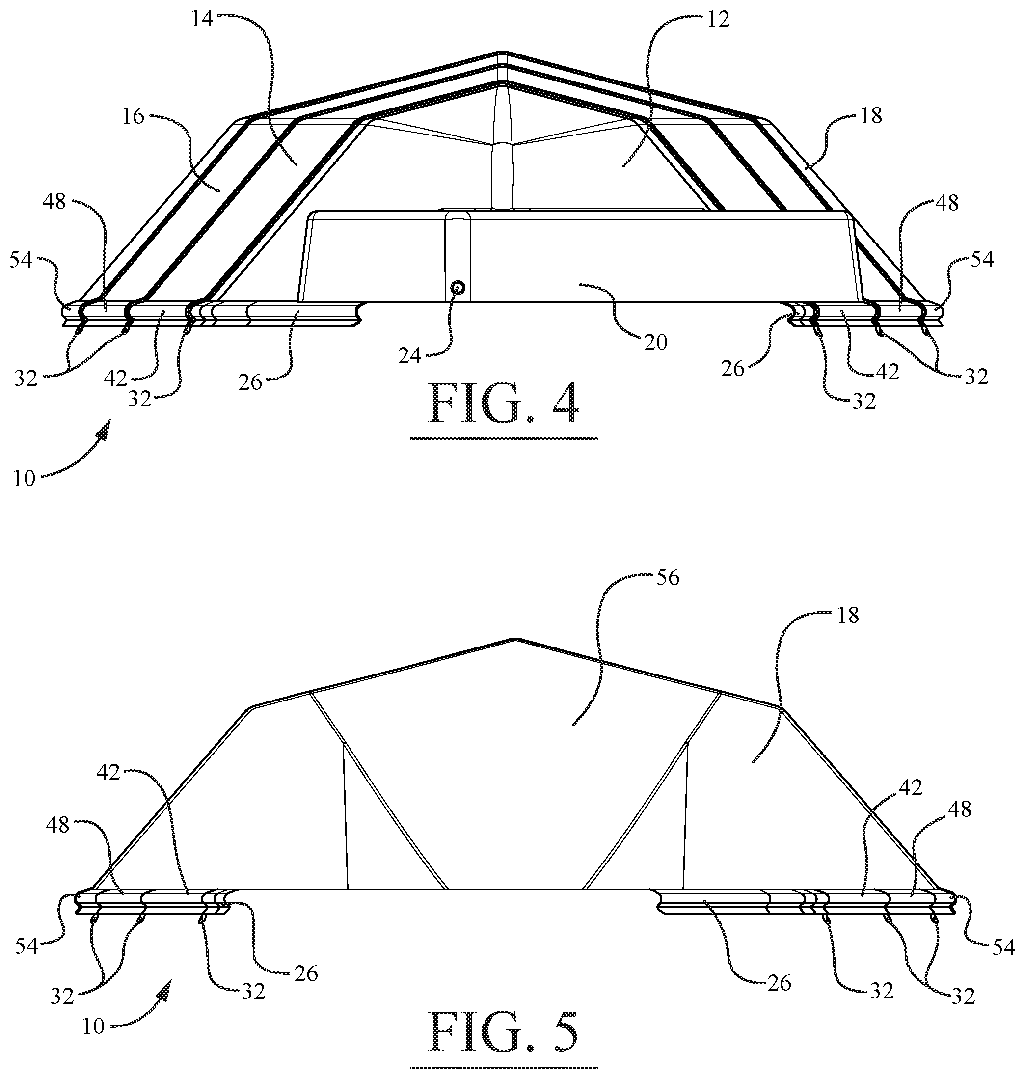 Patent US12157544 Figure 3 – Hard shell boat cover
