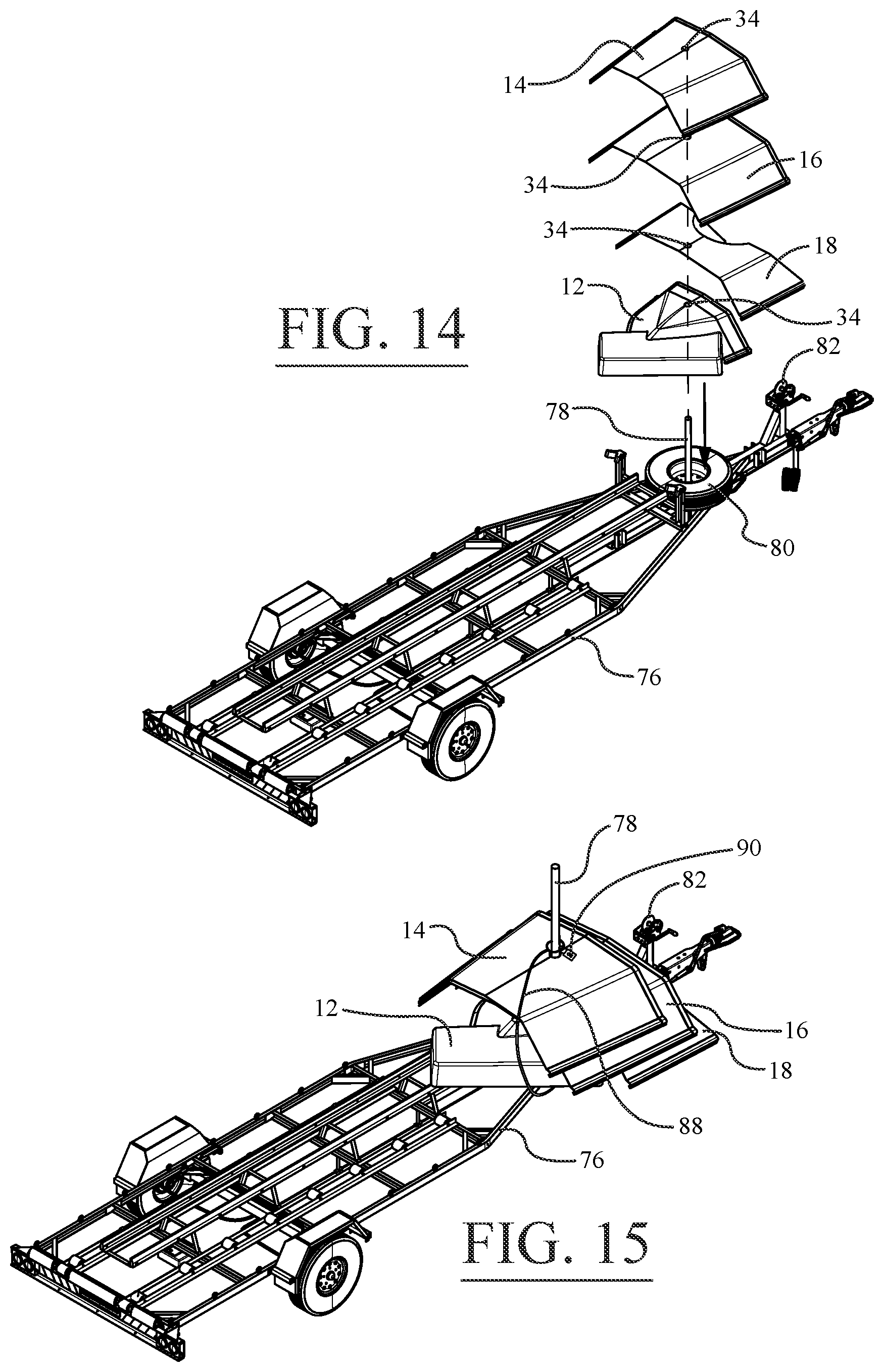 Patent US12157544 Figure 9 – Hard shell boat cover