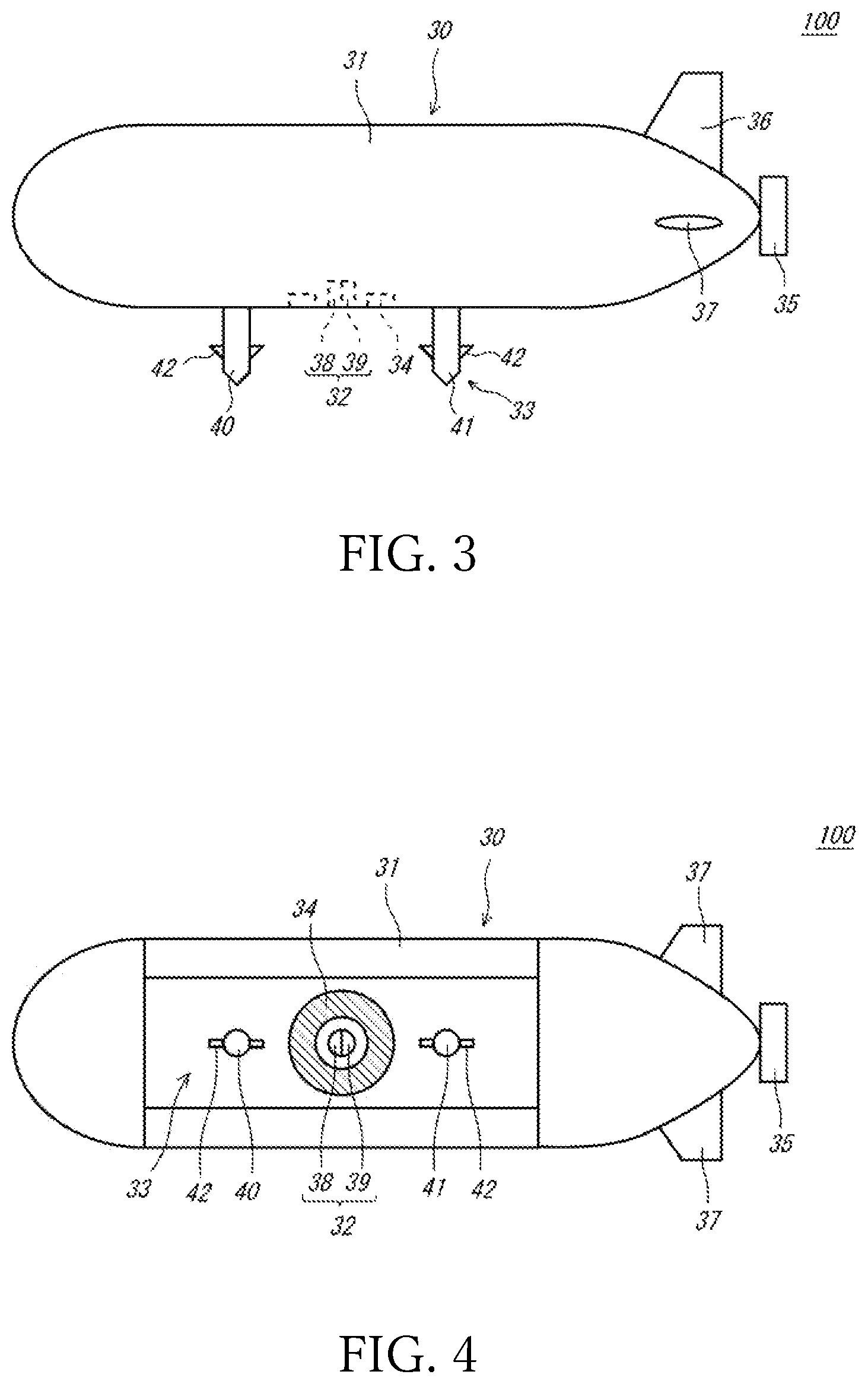 Patent US12157548 Figure 2 – Underwater docking system, underwater vehicle, and underwater station