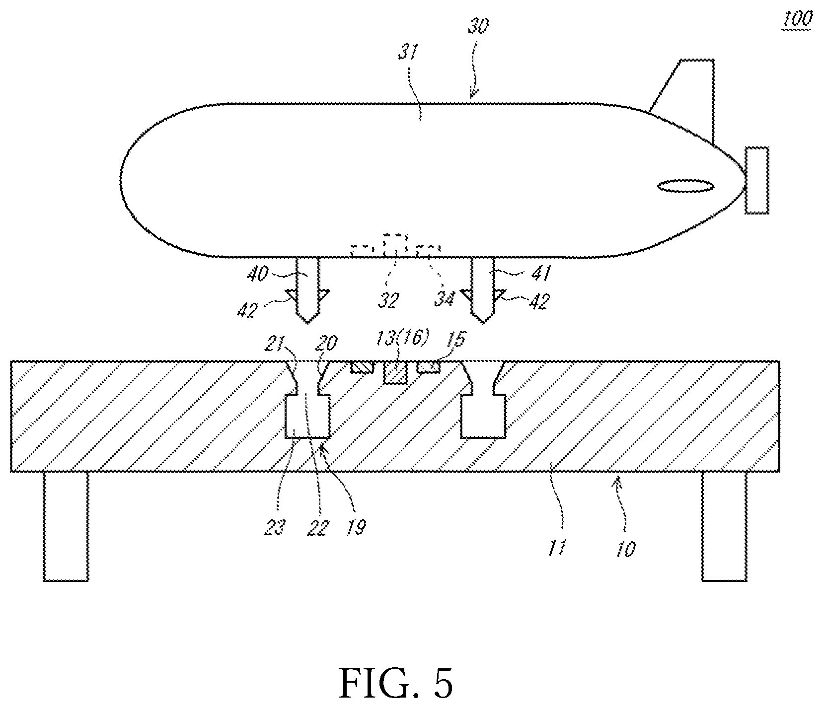 Patent US12157548 Figure 3 – Underwater docking system, underwater vehicle, and underwater station