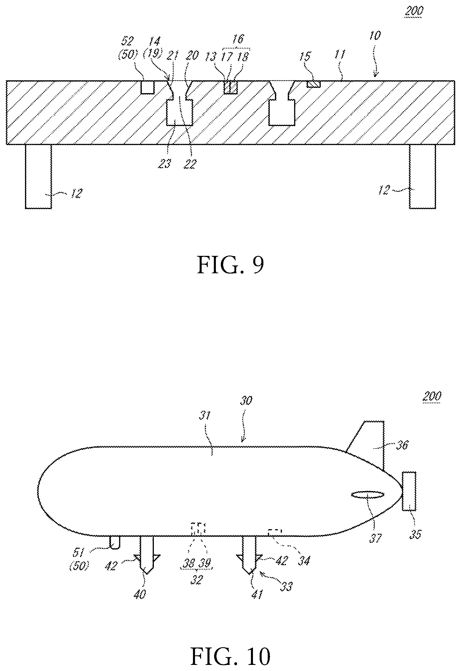 Patent US12157548 Figure 6 – Underwater docking system, underwater vehicle, and underwater station