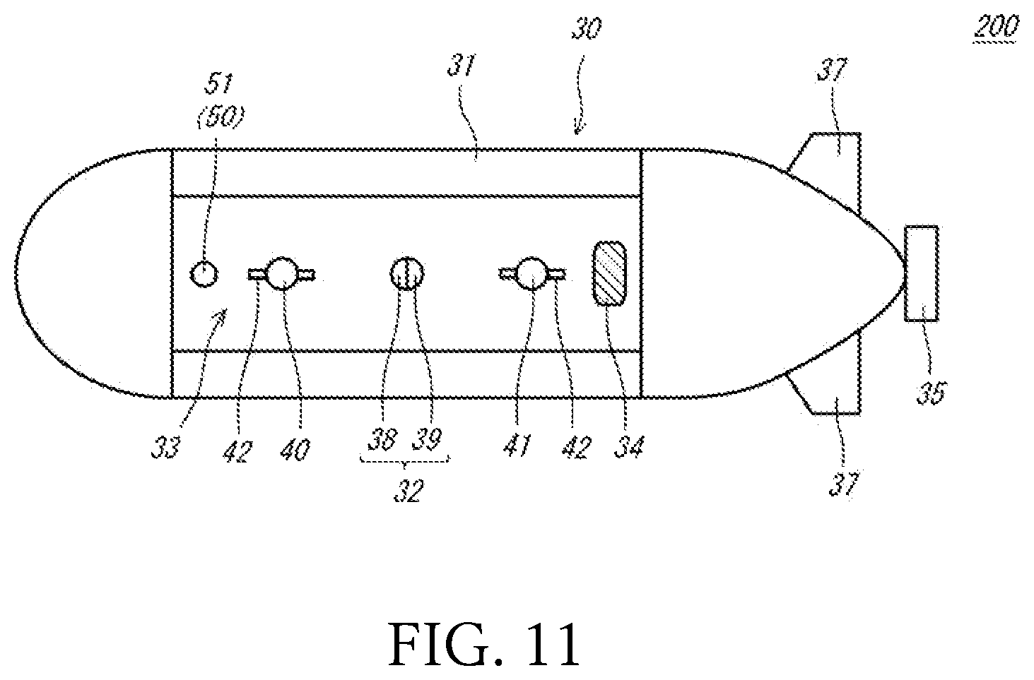 Patent US12157548 Figure 7 – Underwater docking system, underwater vehicle, and underwater station