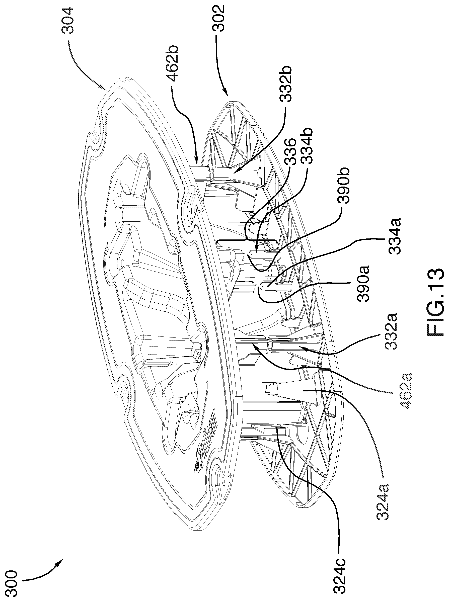 Patent US12157549 Figure 13 – Watercraft having an interface for mounting a propulsion mechanism