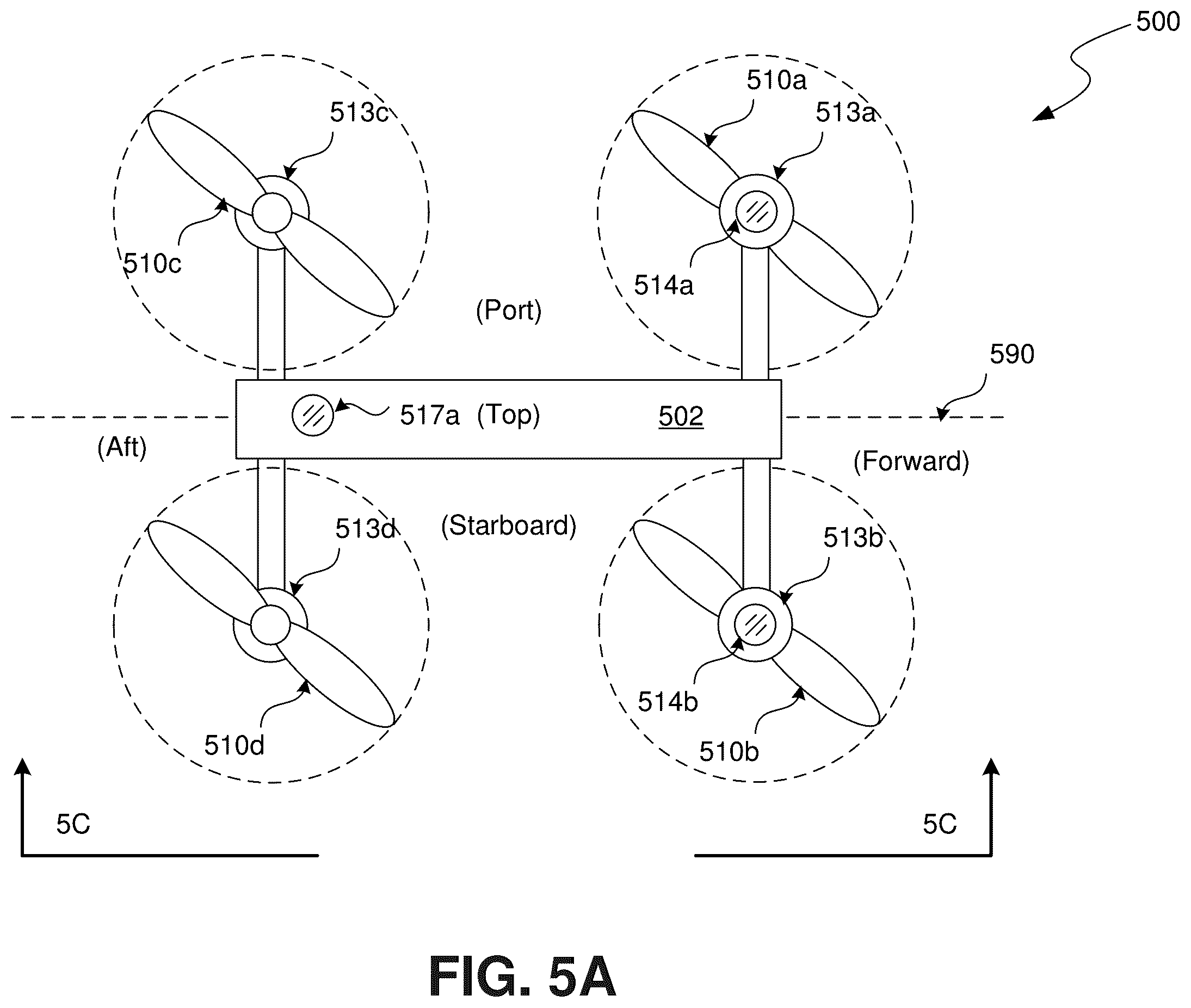 Patent US12157553 Figure 12 – Autonomous aerial vehicle rotor configurations