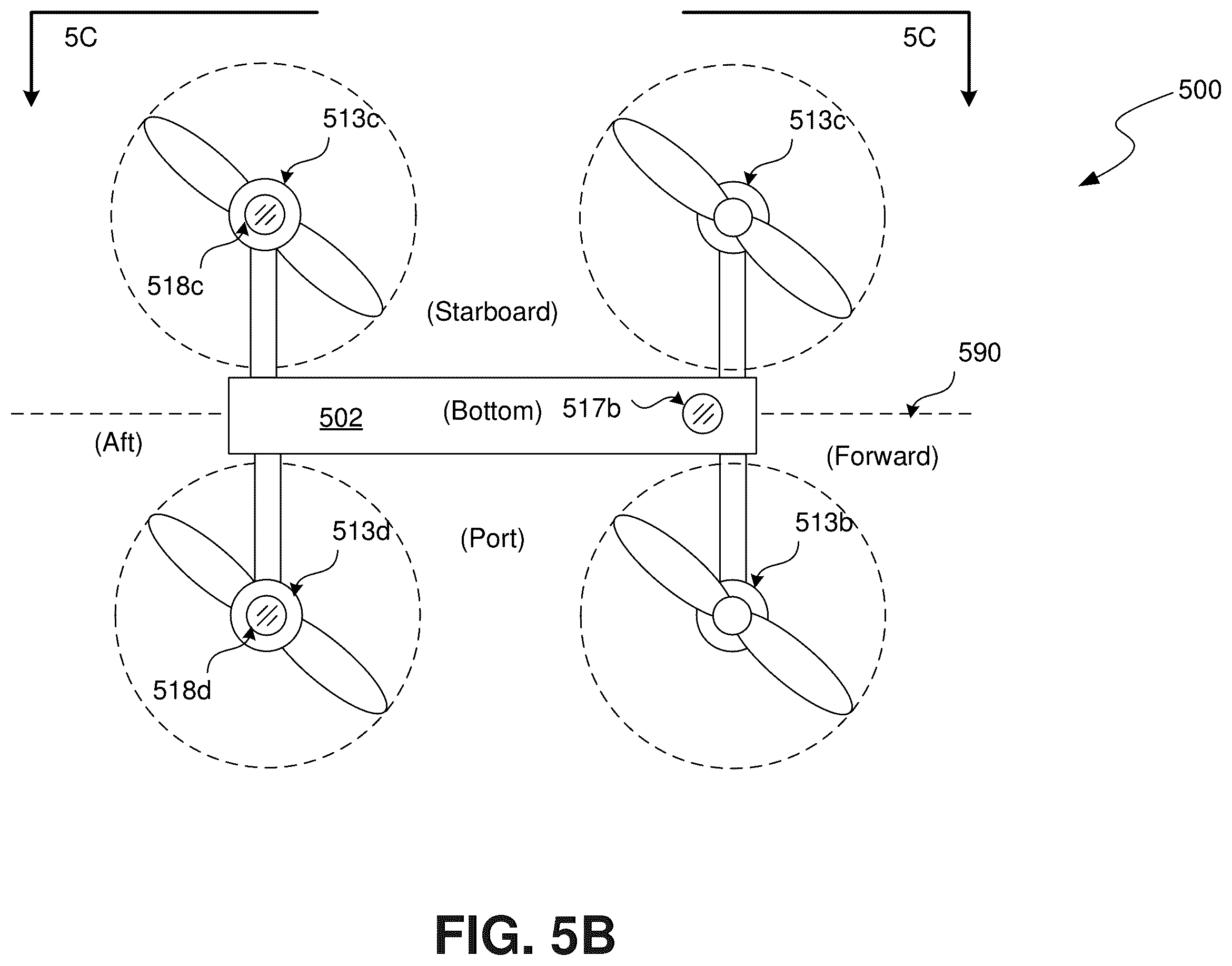Patent US12157553 Figure 13 – Autonomous aerial vehicle rotor configurations