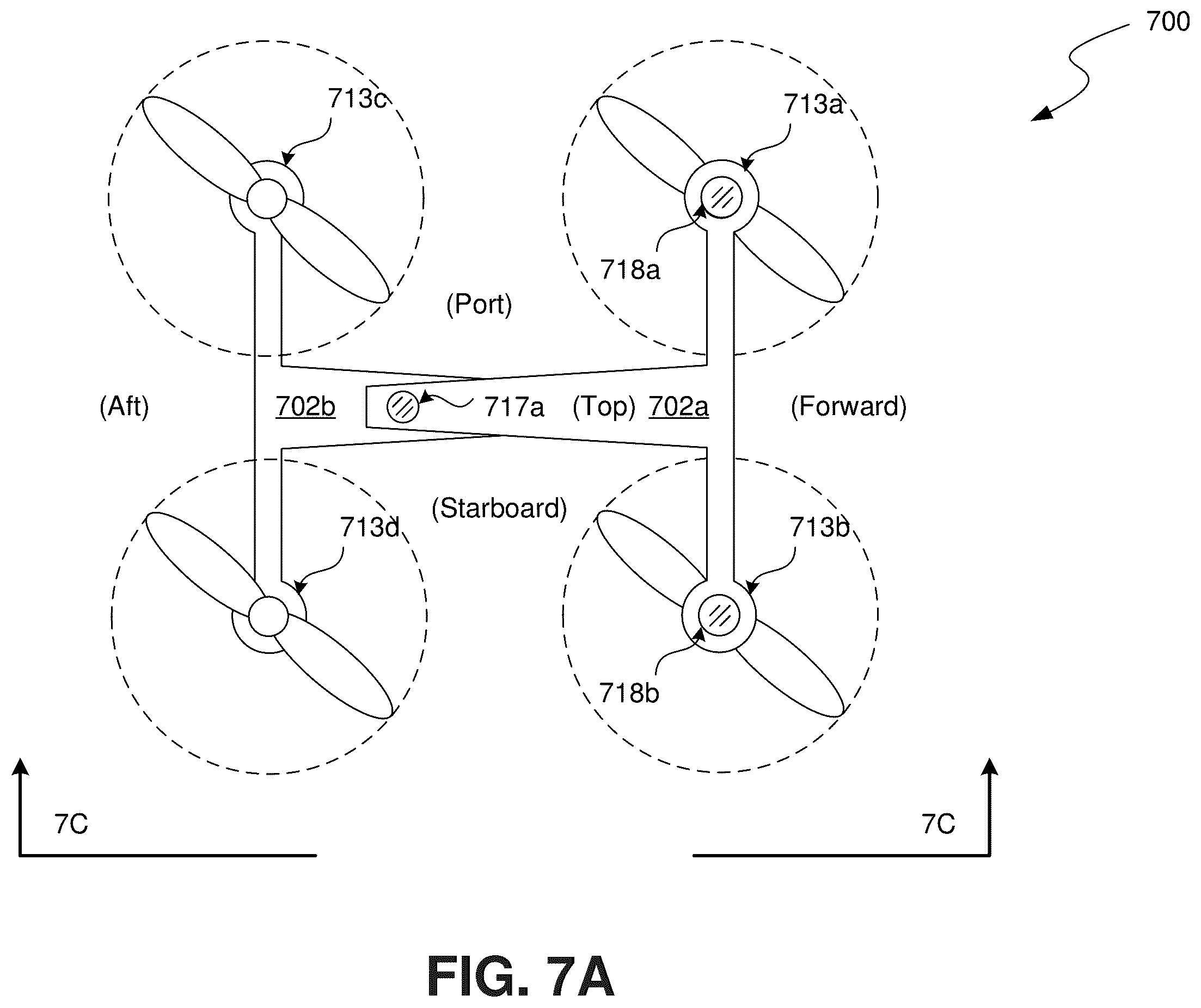 Patent US12157553 Figure 17 – Autonomous aerial vehicle rotor configurations