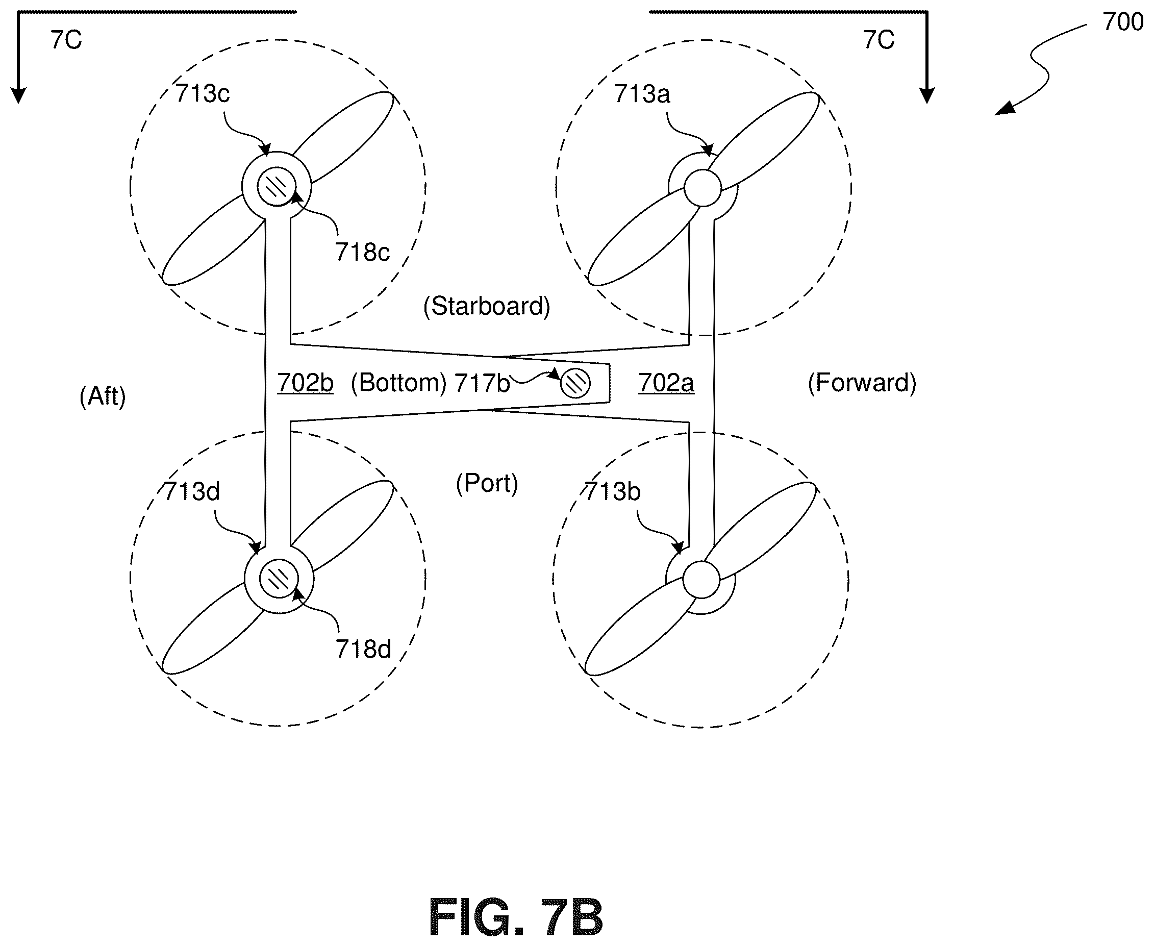 Patent US12157553 Figure 18 – Autonomous aerial vehicle rotor configurations