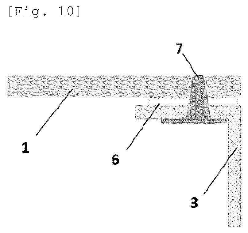 Patent US12157554 Figure 4 – Glazing mounted on a structure by fixing points of which at least one is free of play with respect to the glazing or to a pinching frame thereof