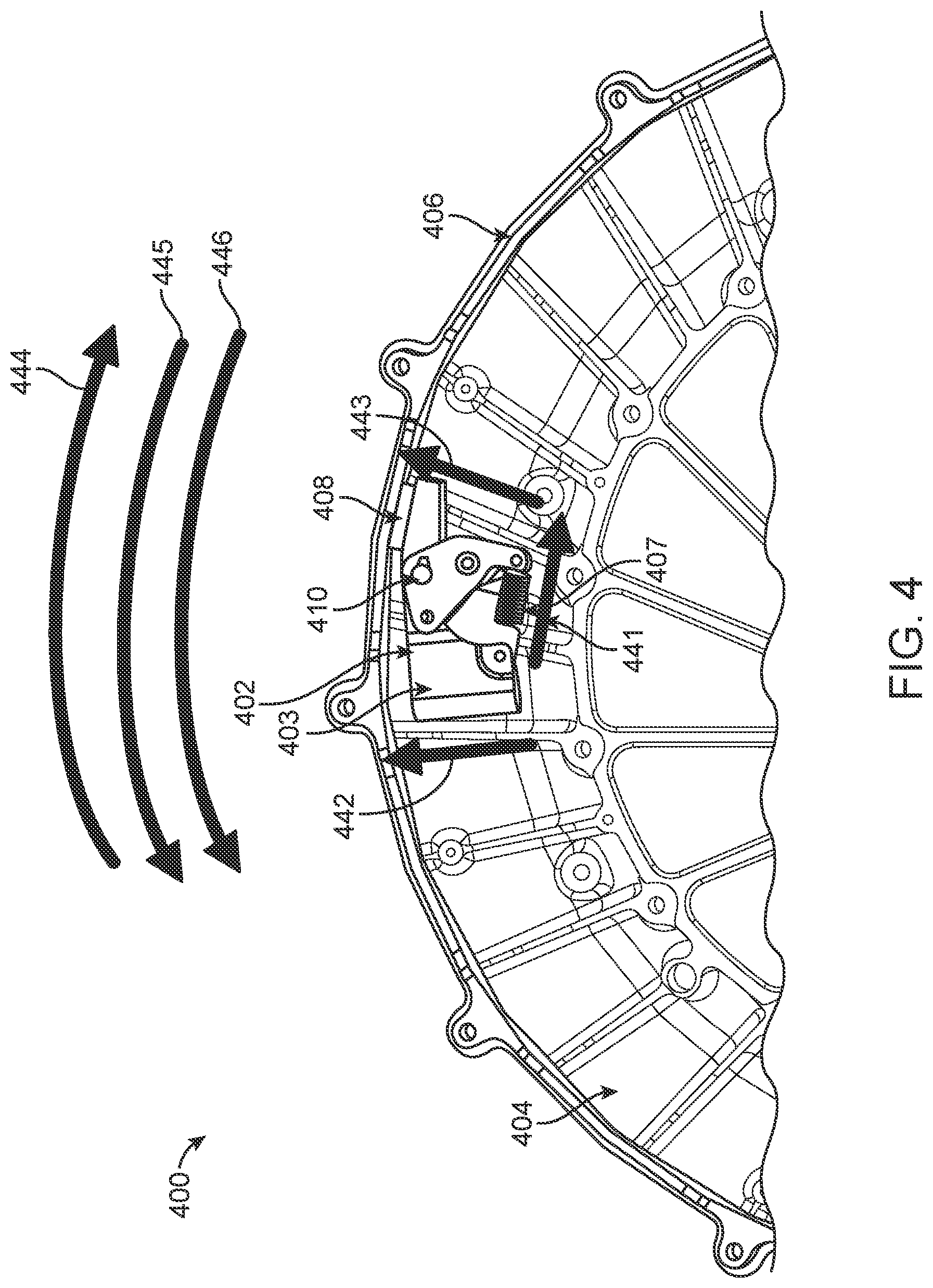 Patent US12157555 Figure 4 – Propeller ground stop mechanism