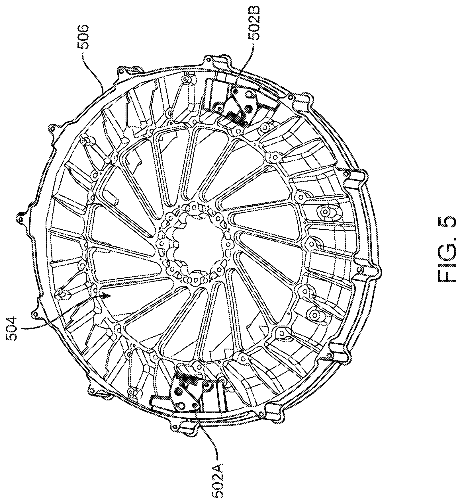Patent US12157555 Figure 5 – Propeller ground stop mechanism