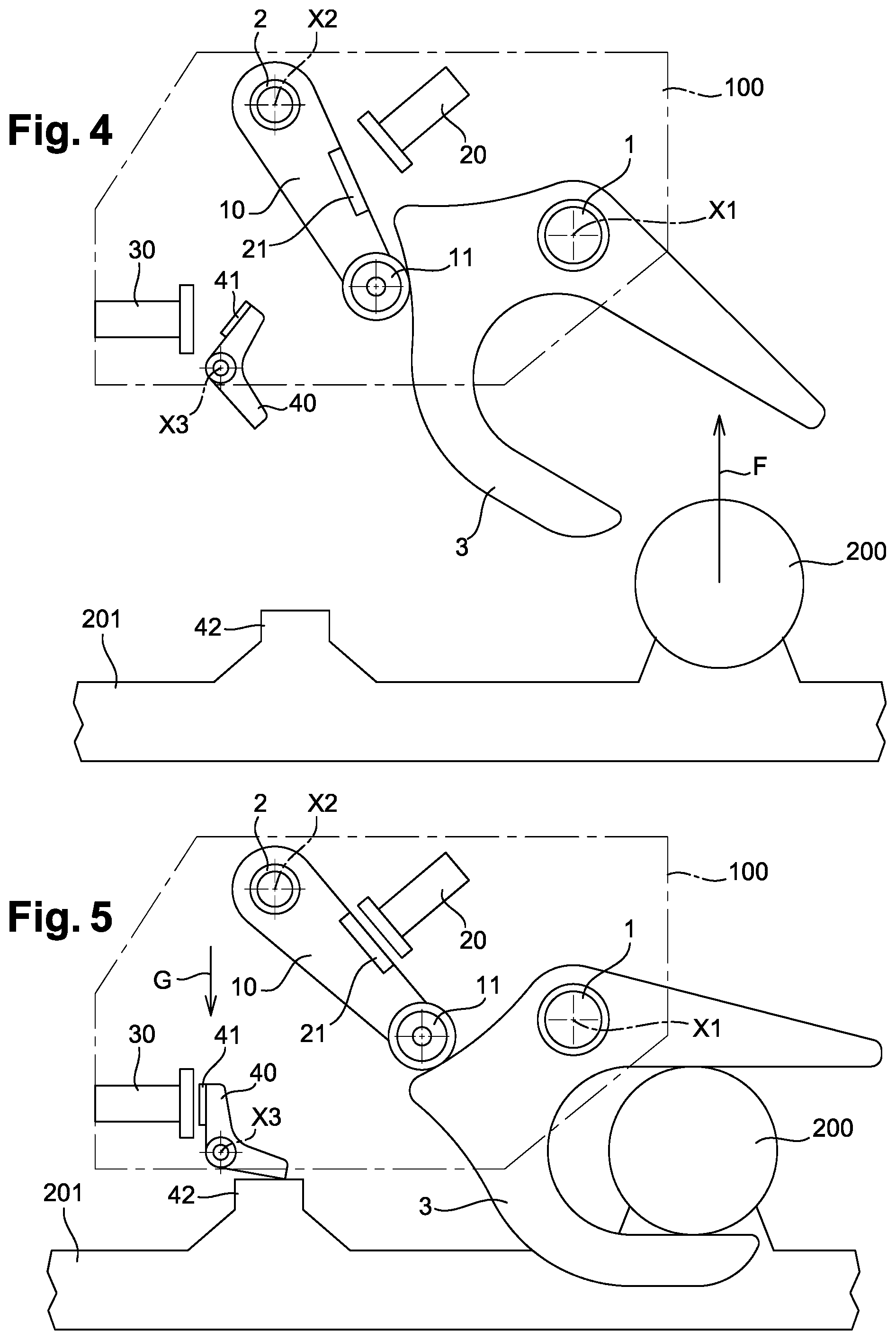 Patent US12157558 Figure 3 – Uplock provided with retention detection means