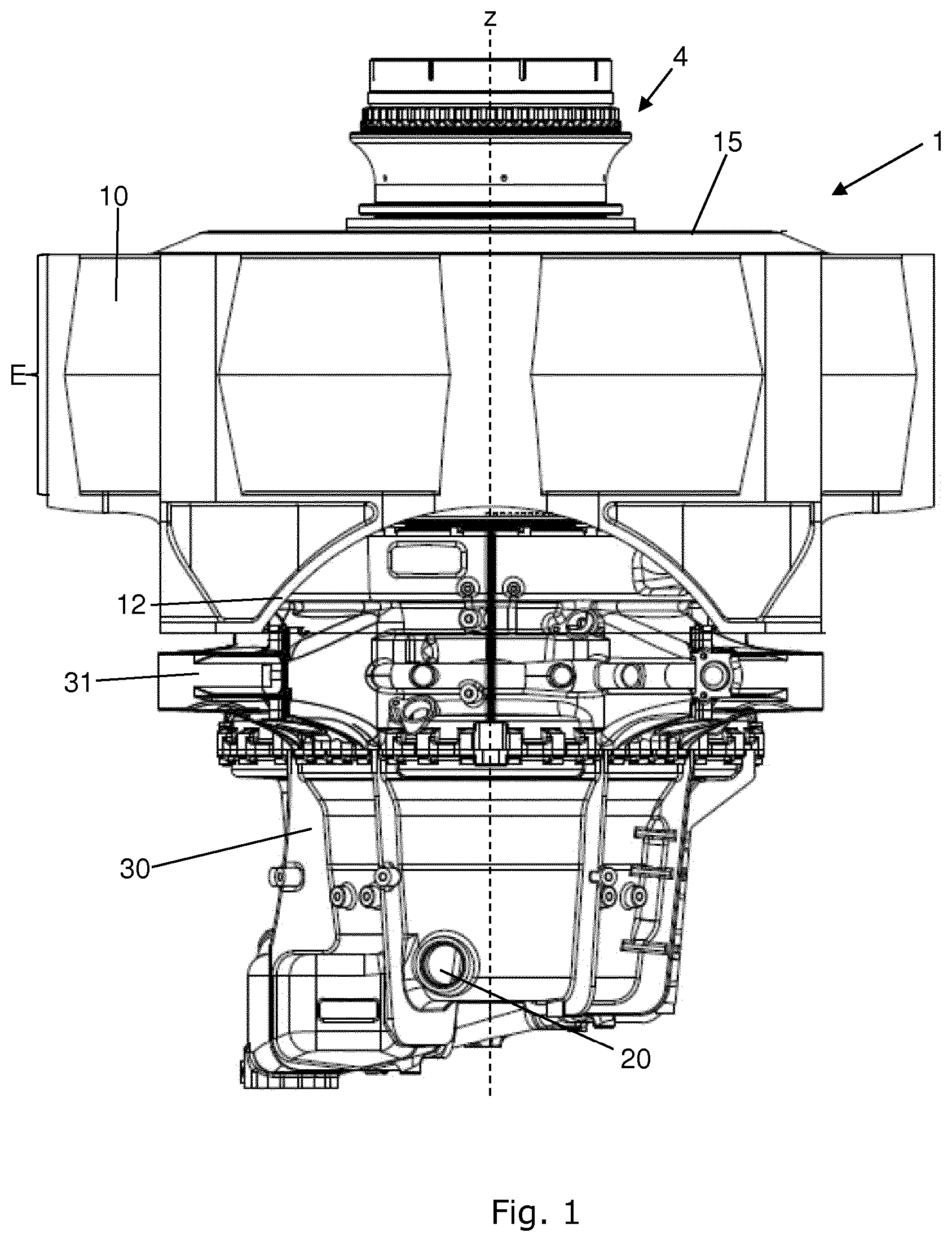 Patent US12157561 Figure 1 – Rotorcraft having an electric drive for driving a main and/or tail rotor of the rotorcraft