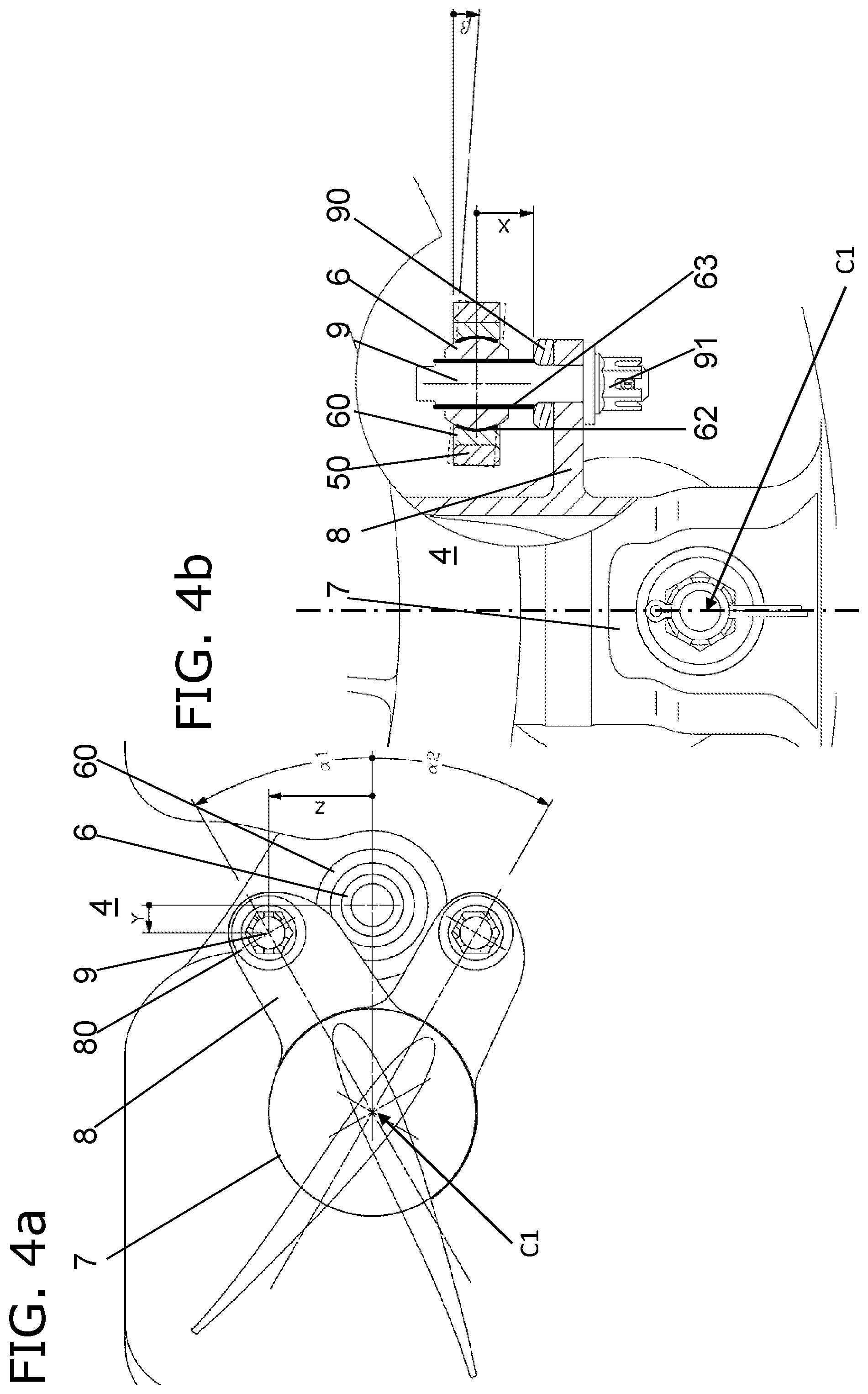 Patent US12157563 Figure 5 – Connection between a pitch control unit arm and a pitch horn
