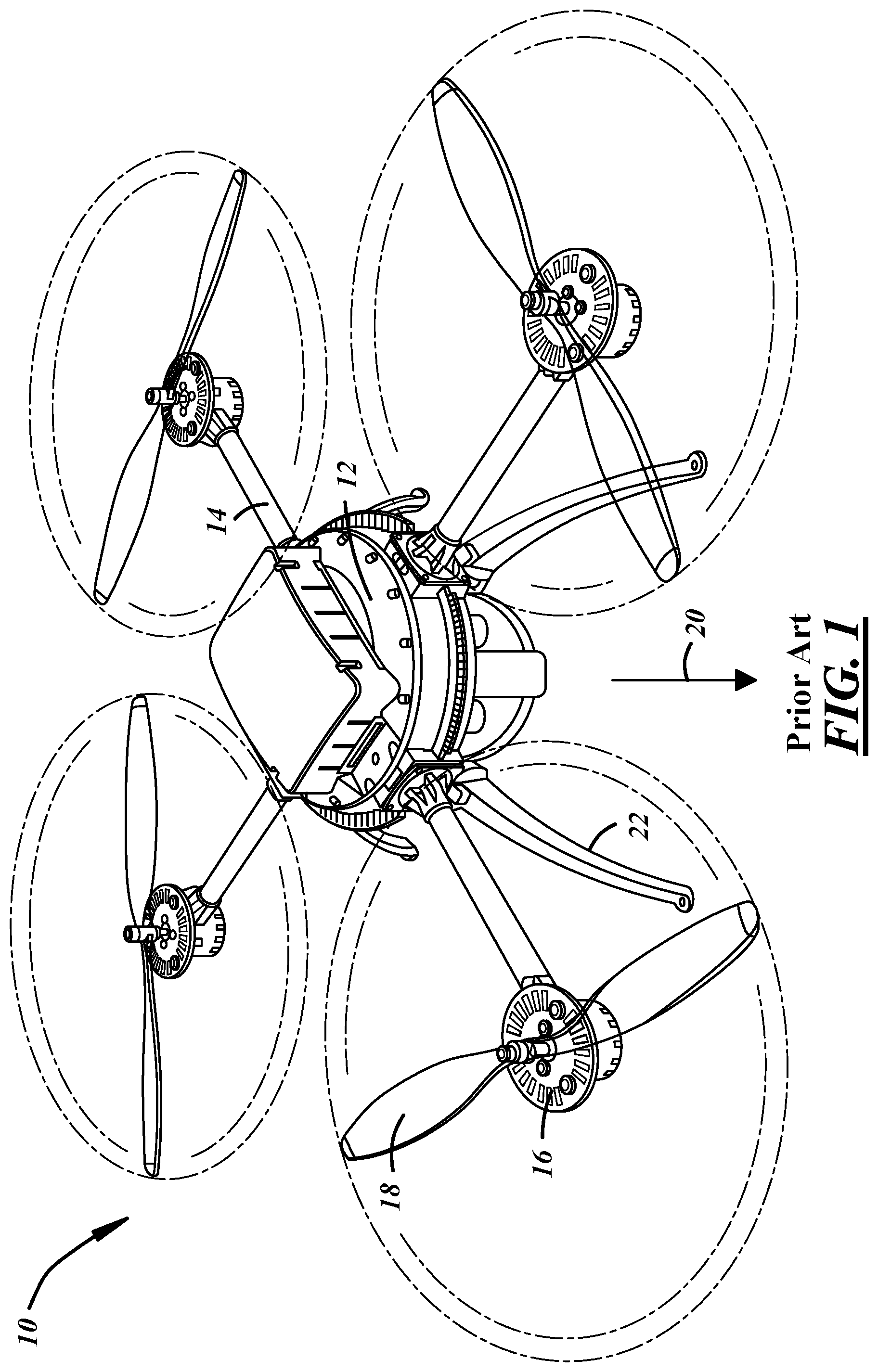 Patent US12157564 Figure 1 – Aeronautical apparatus