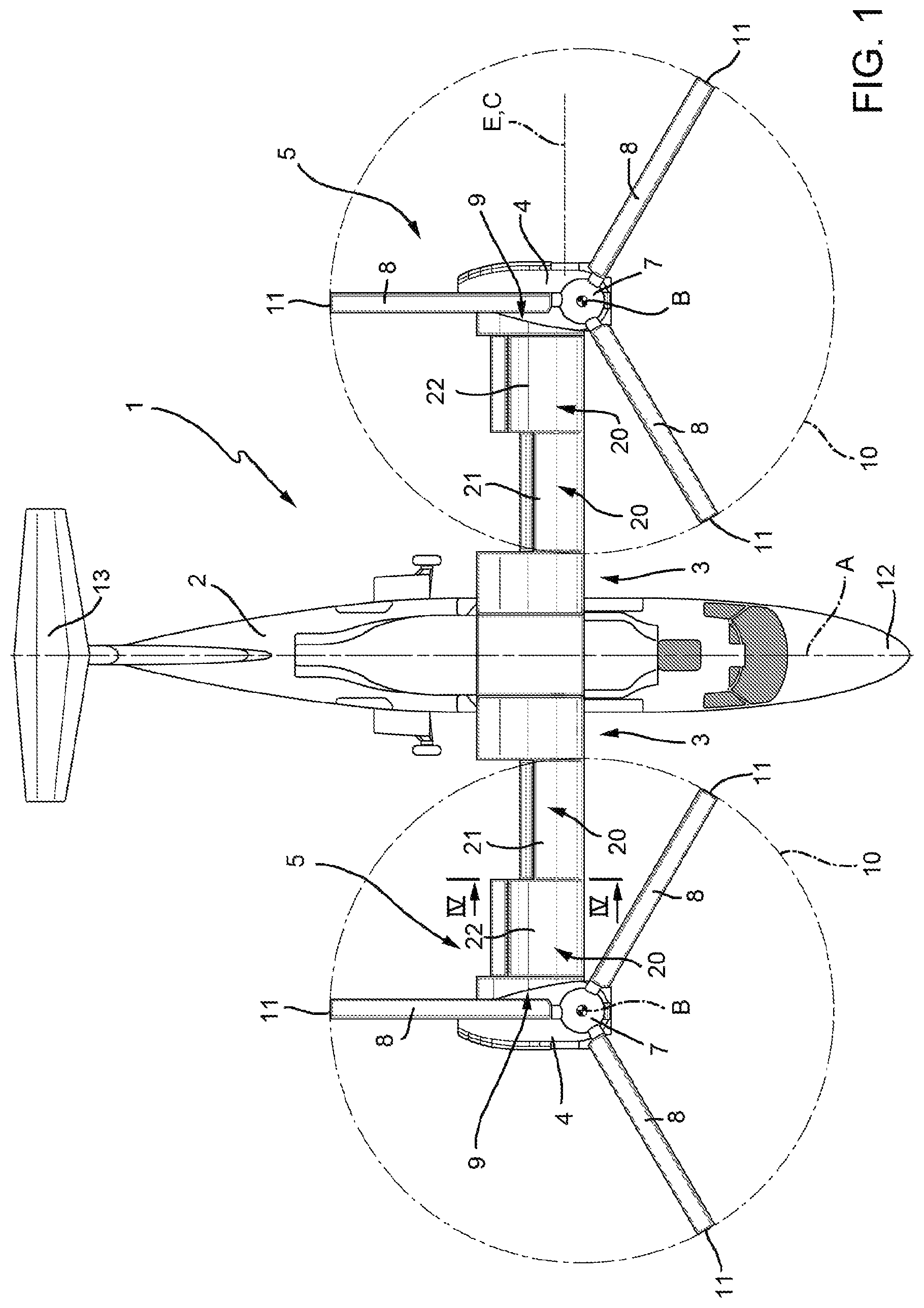 Patent US12157565 Figure 1 – Aircraft wing