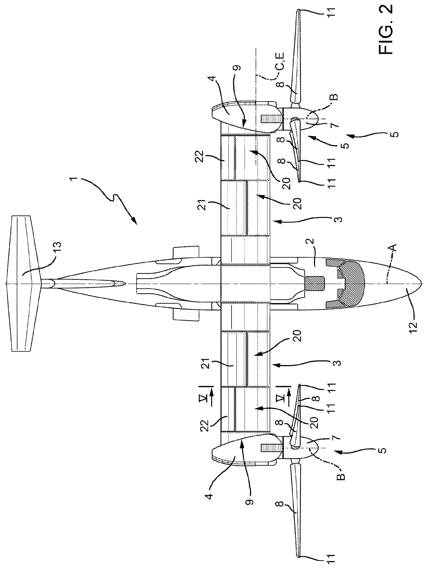 Patent US12157565 Figure 2 – Aircraft wing