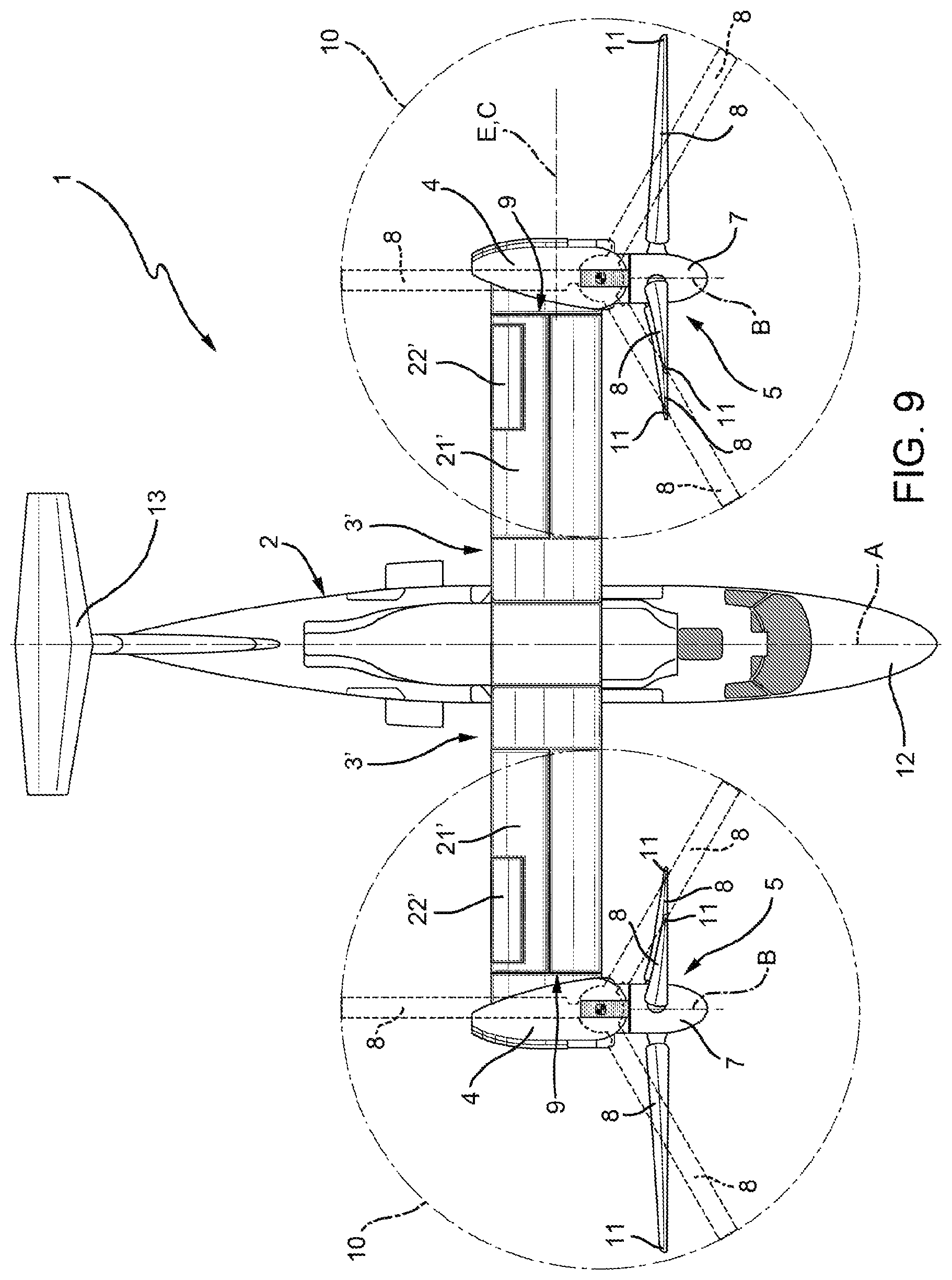 Patent US12157565 Figure 8 – Aircraft wing