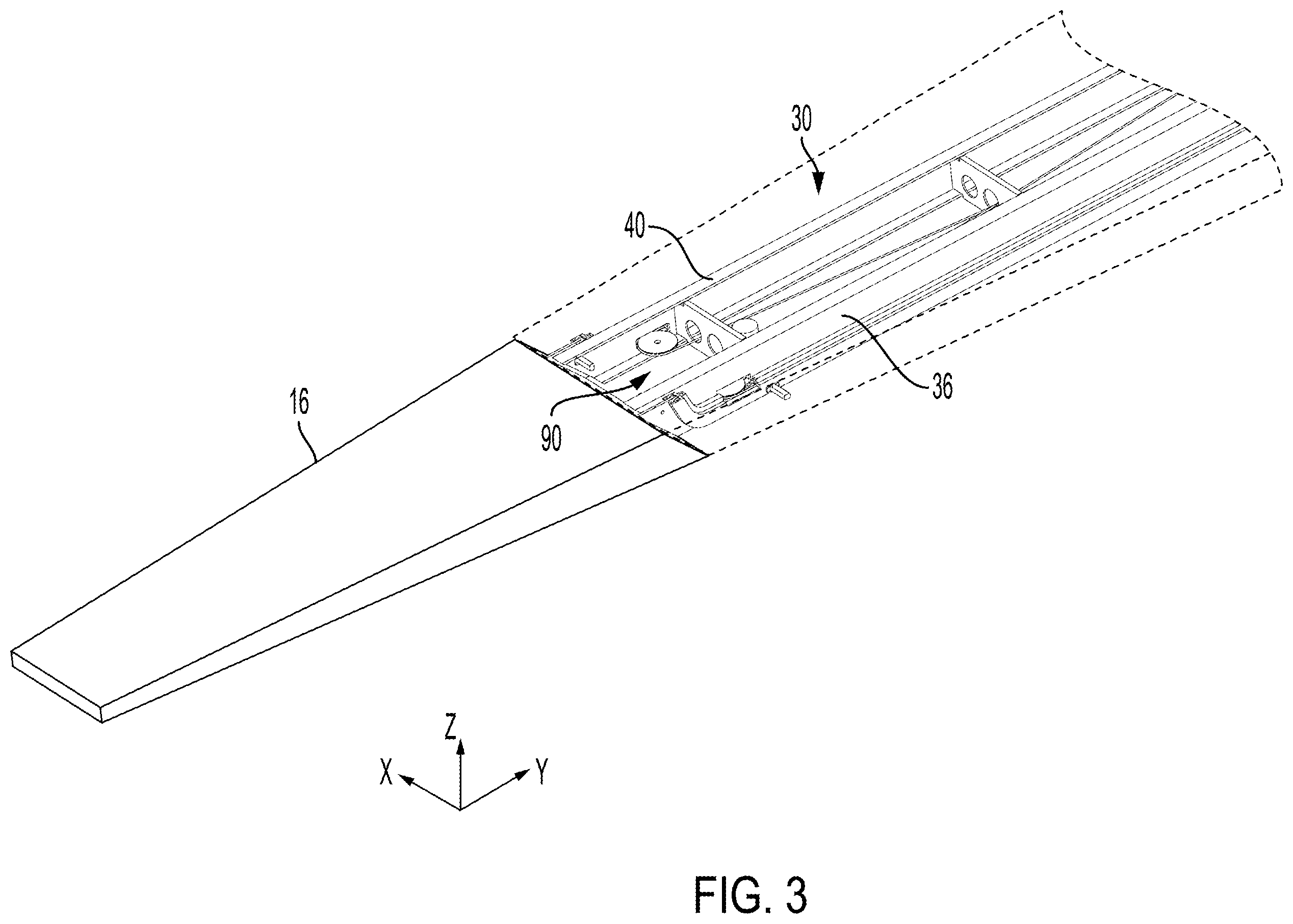 Patent US12157566 Figure 3 – Shortening wingspan of an aircraft