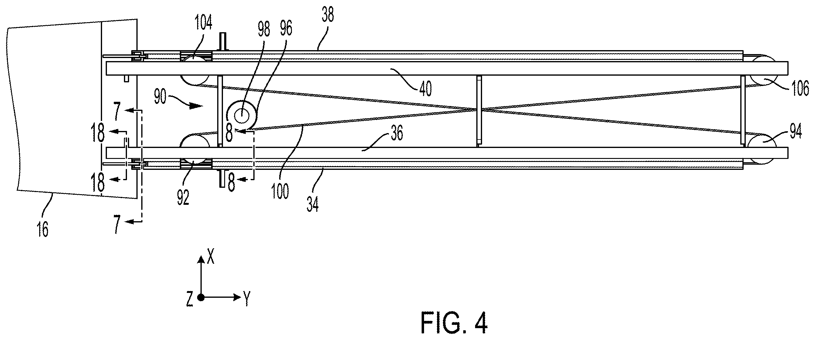 Patent US12157566 Figure 4 – Shortening wingspan of an aircraft