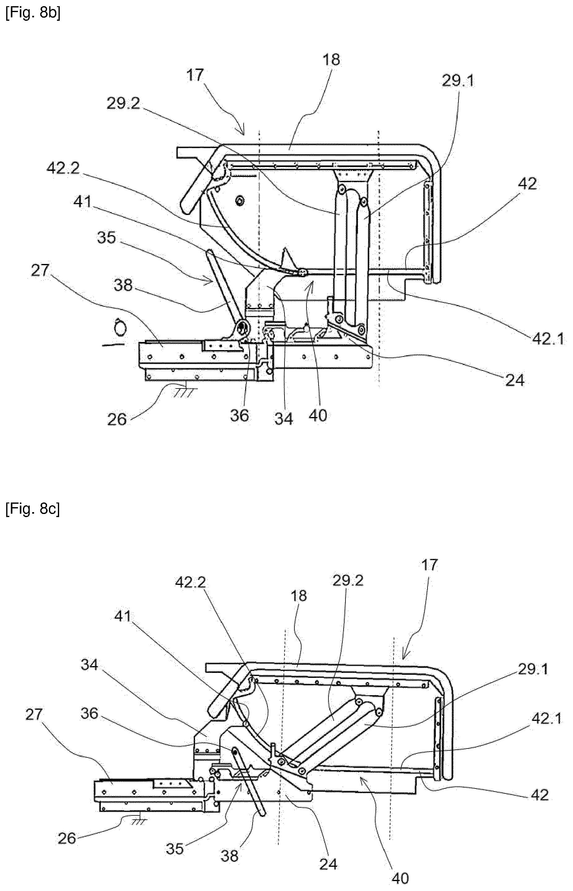 Patent US12157575 Figure 6 – Actuatorless movable seat armrest