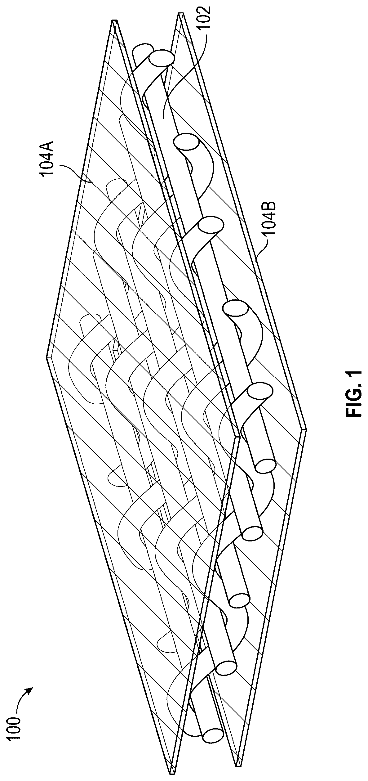 Patent US12157577 Figure 1 – Fabric or flexible material with hot melt adhesive for inflatable safety products
